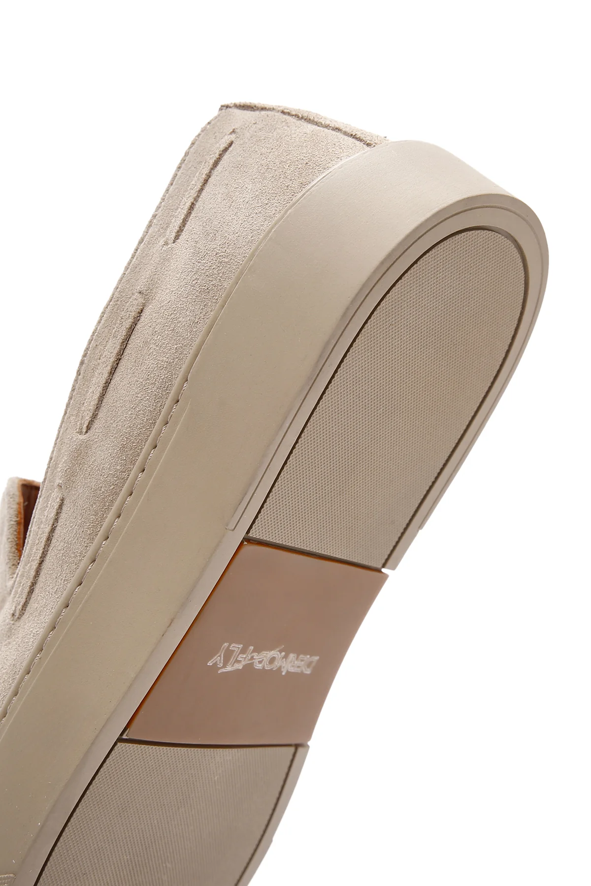Derimod Fly Erkek Bej Süet Deri Casual Loafer - Image 8
