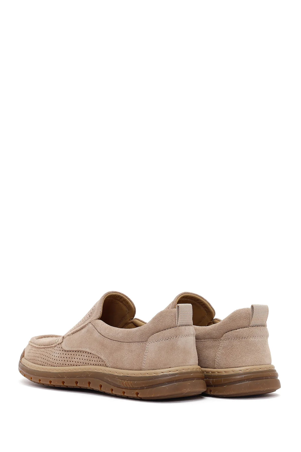Derimod Fly Erkek Bej Süet Deri Casual Loafer - Image 6