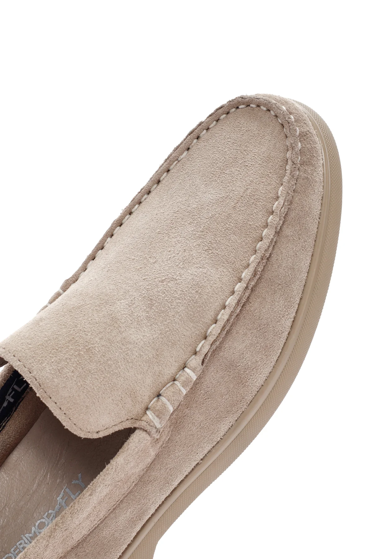 Derimod Fly Erkek Bej Süet Deri Loafer - Image 10