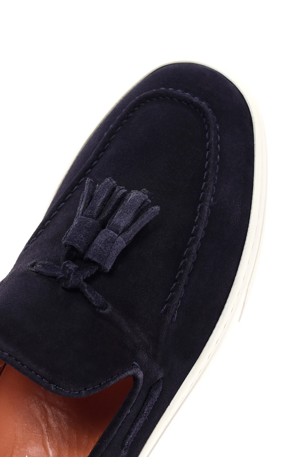 Derimod Fly Erkek Lacivert Süet Deri Casual Loafer - Image 10