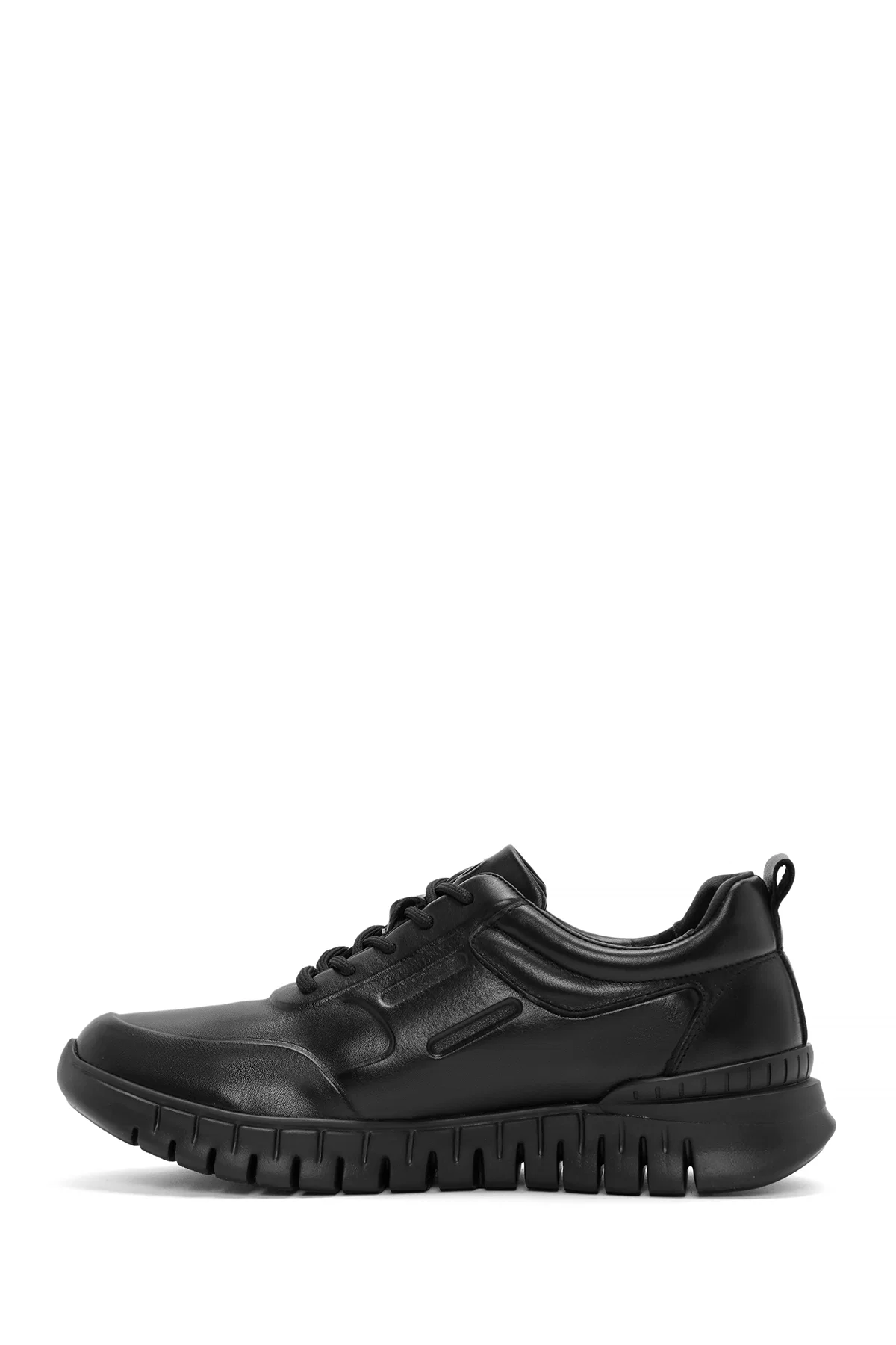 Derimod Fly Erkek Siyah Bağcıklı Deri Casual Sneaker - Image 2