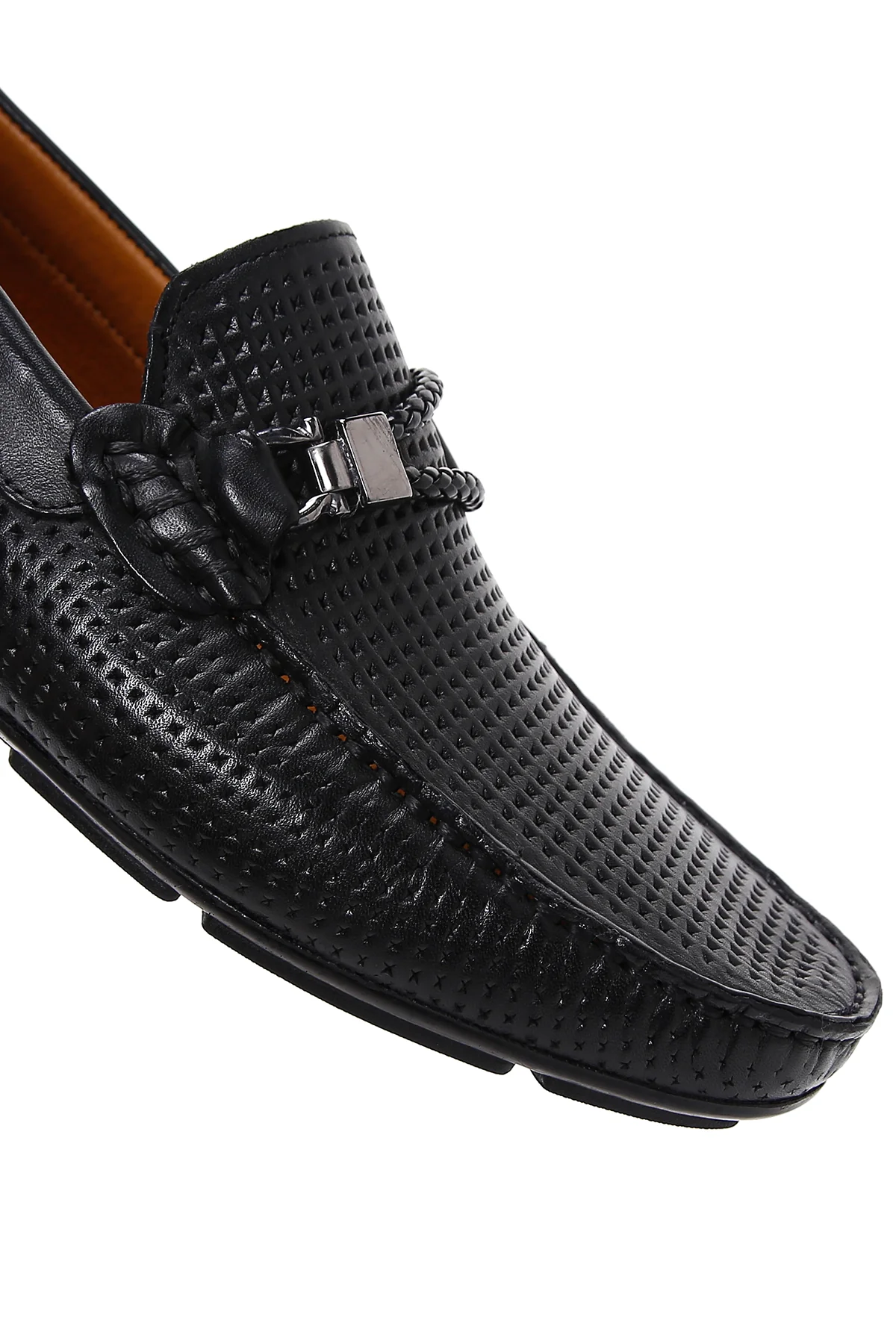 Derimod Fly Erkek Siyah Deri Casual Loafer - Image 8