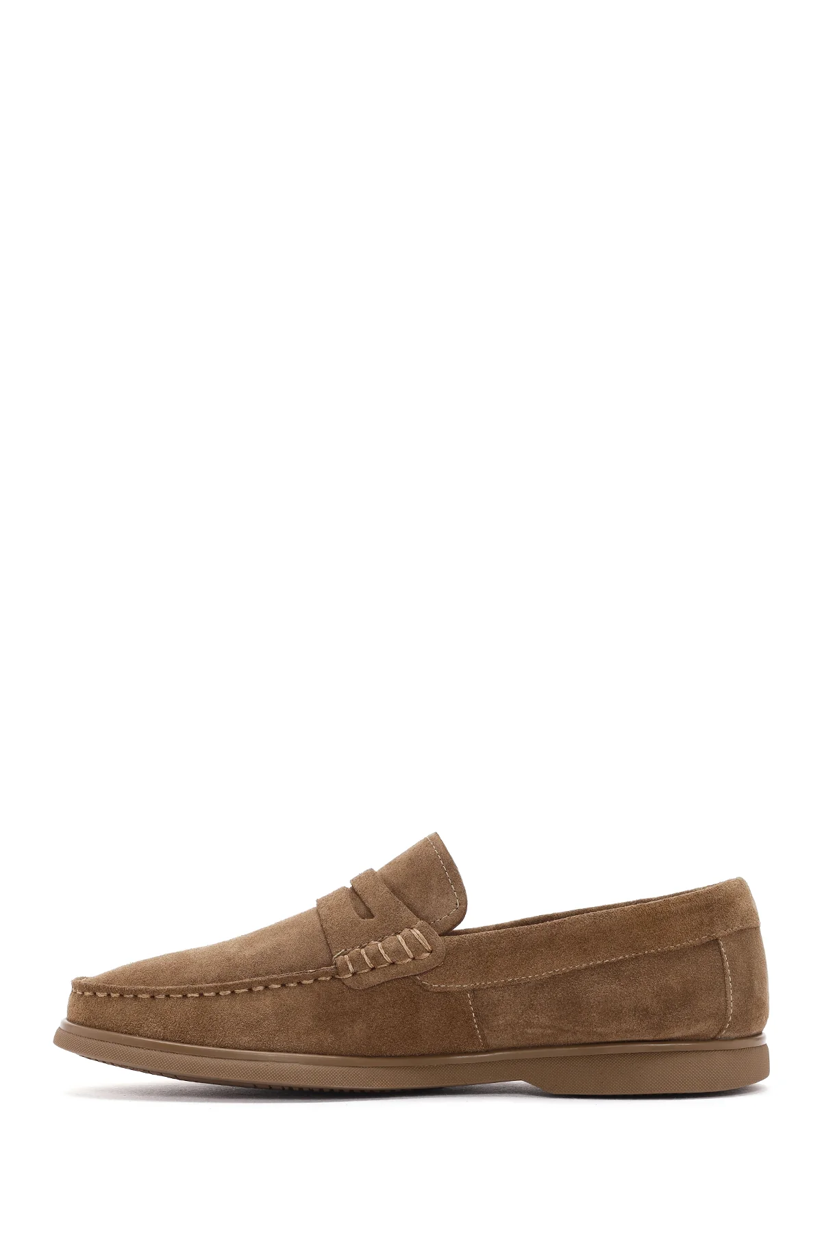 Derimod Fly Erkek Vizon Süet Deri Casual Loafer - Image 2