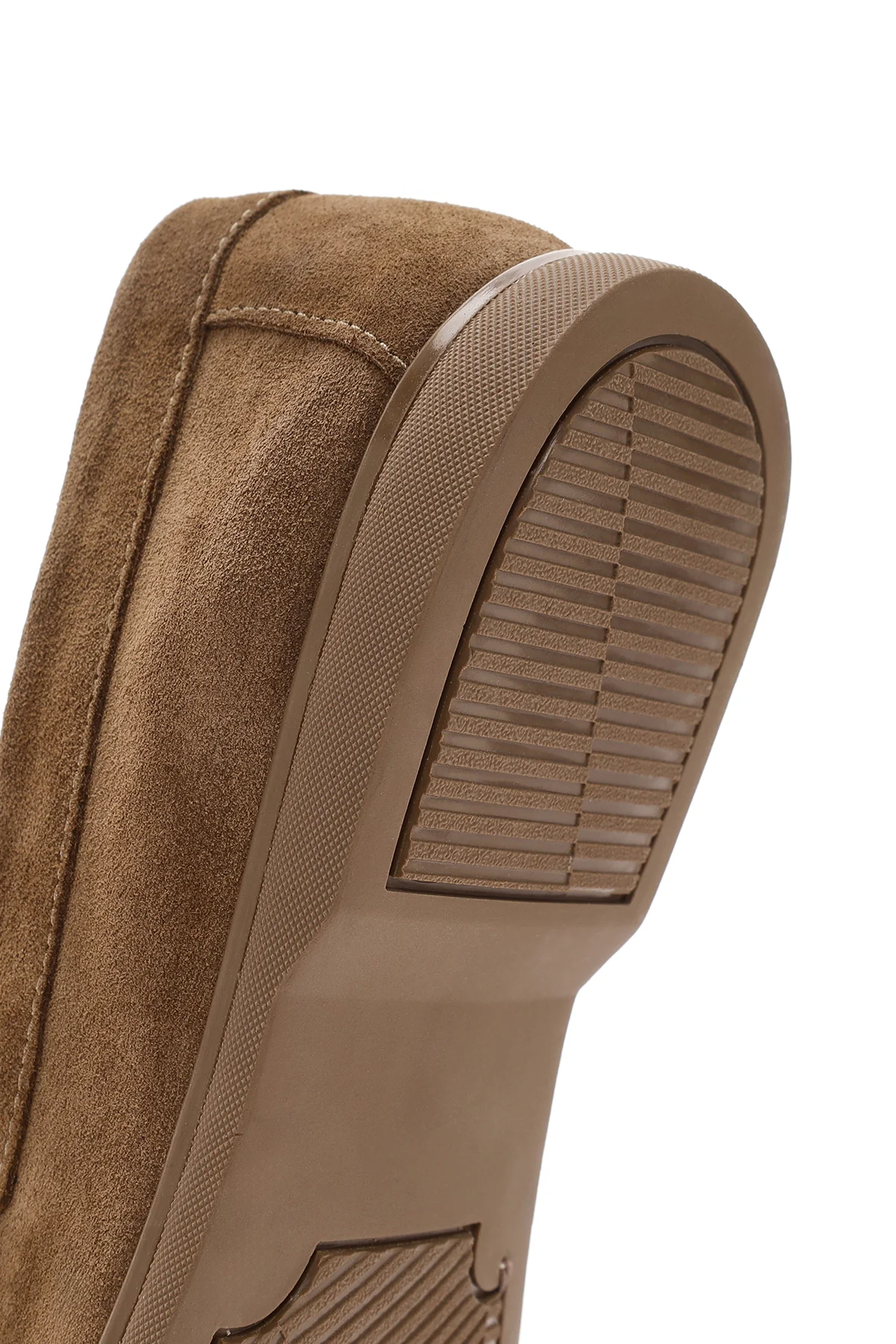 Derimod Fly Erkek Vizon Süet Deri Casual Loafer - Image 8
