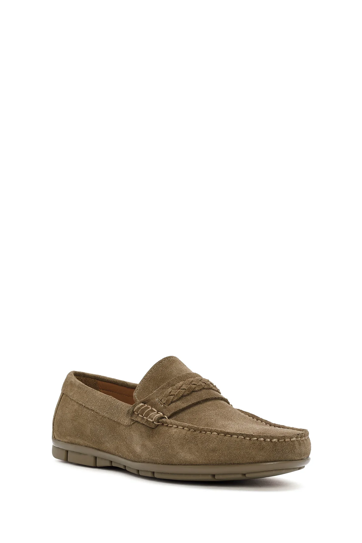 Derimod Fly Erkek Vizon Süet Deri Casual Loafer - Image 6