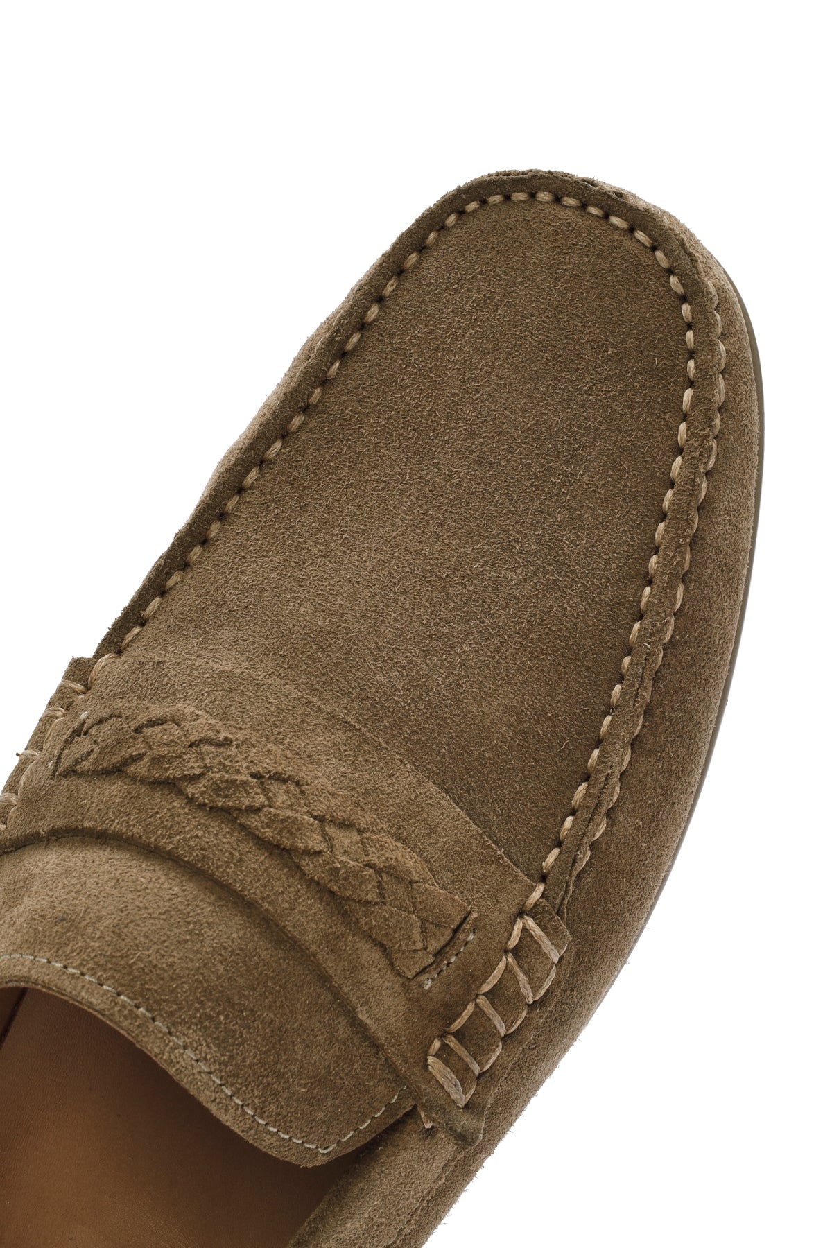 Derimod Fly Erkek Vizon Süet Deri Casual Loafer - Image 9