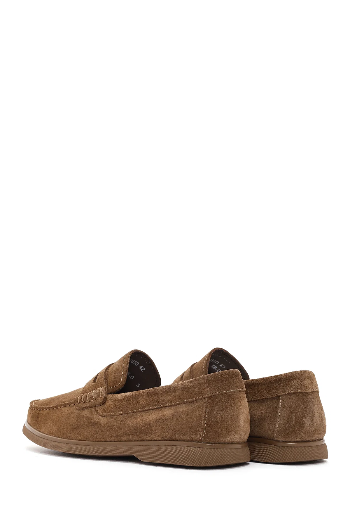 Derimod Fly Erkek Vizon Süet Deri Casual Loafer - Image 5