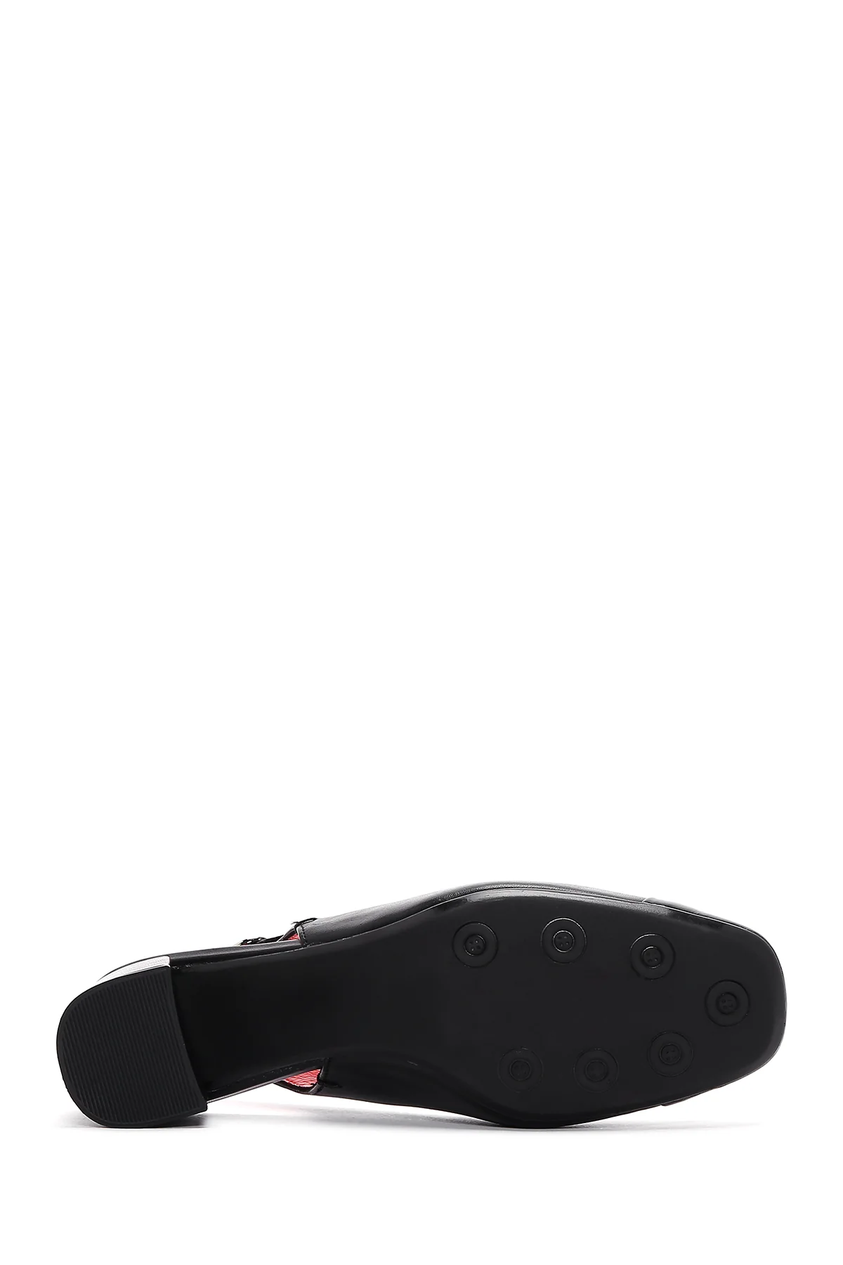 Derimod Gritti Kadın Siyah Arkası Açık Topuklu Deri Ayakkabı - Image 4