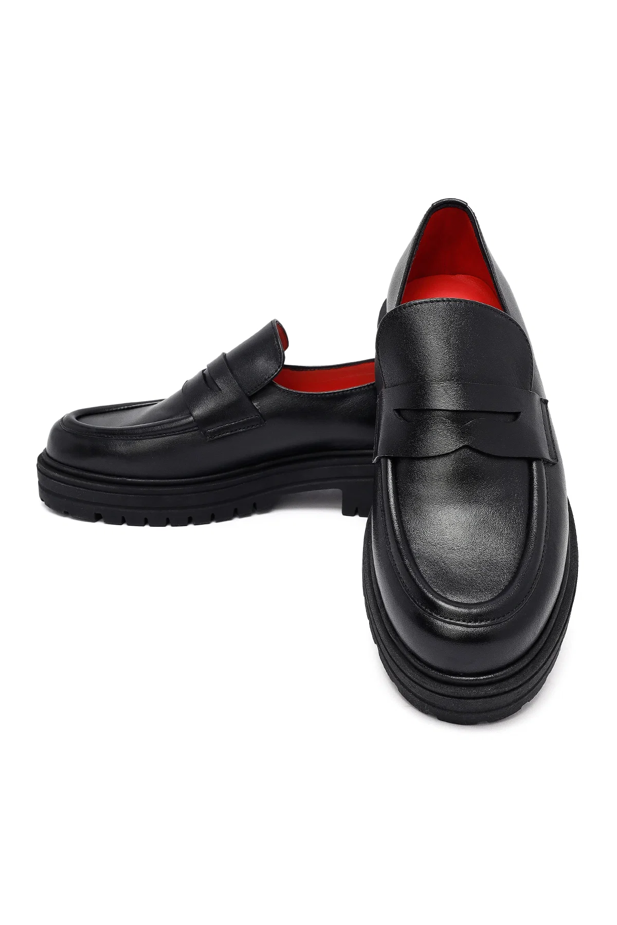 Derimod Gritti Kadın Siyah Deri Maskülen Loafer - Image 8