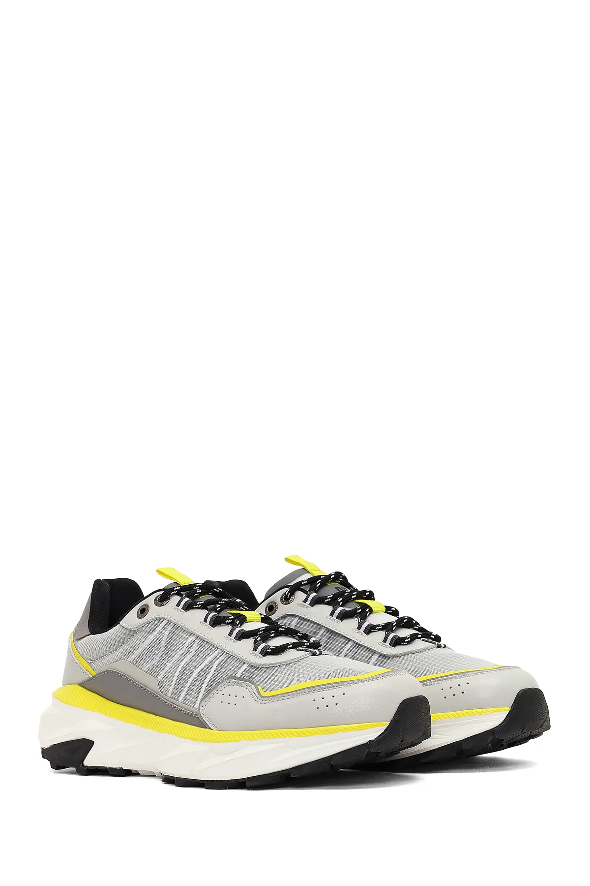 Derimod Studio Erkek Gri Bağcıklı Kalın Tabanlı Sneaker - Image 3