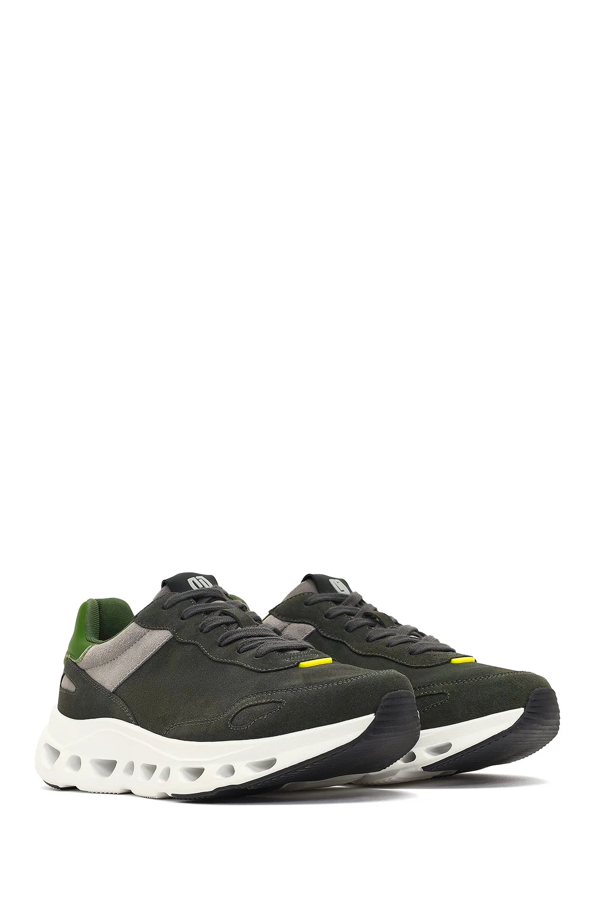 Derimod Studio Erkek Koyu Yeşil Bağcıklı Kalın Tabanlı Sneaker - Image 3