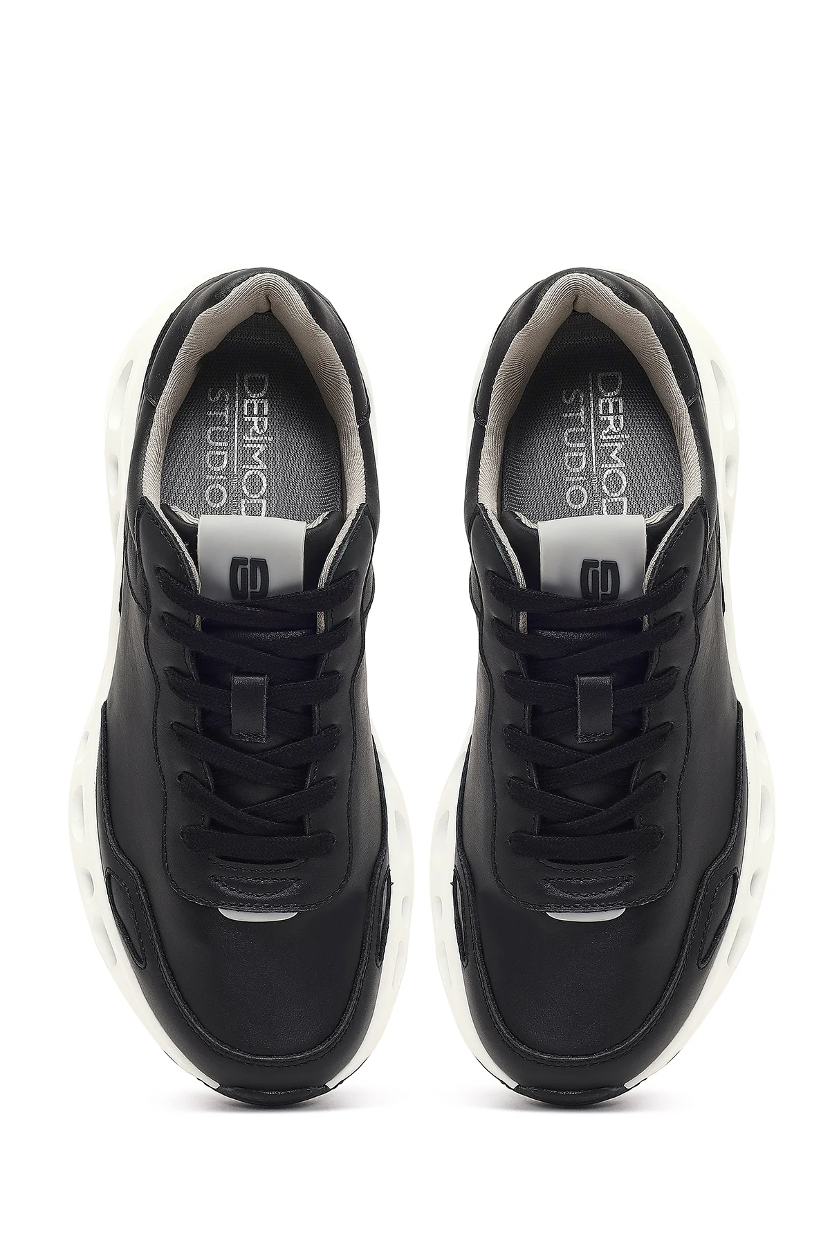 Derimod Studio Erkek Siyah Bağcıklı Kalın Tabanlı Sneaker - Image 7