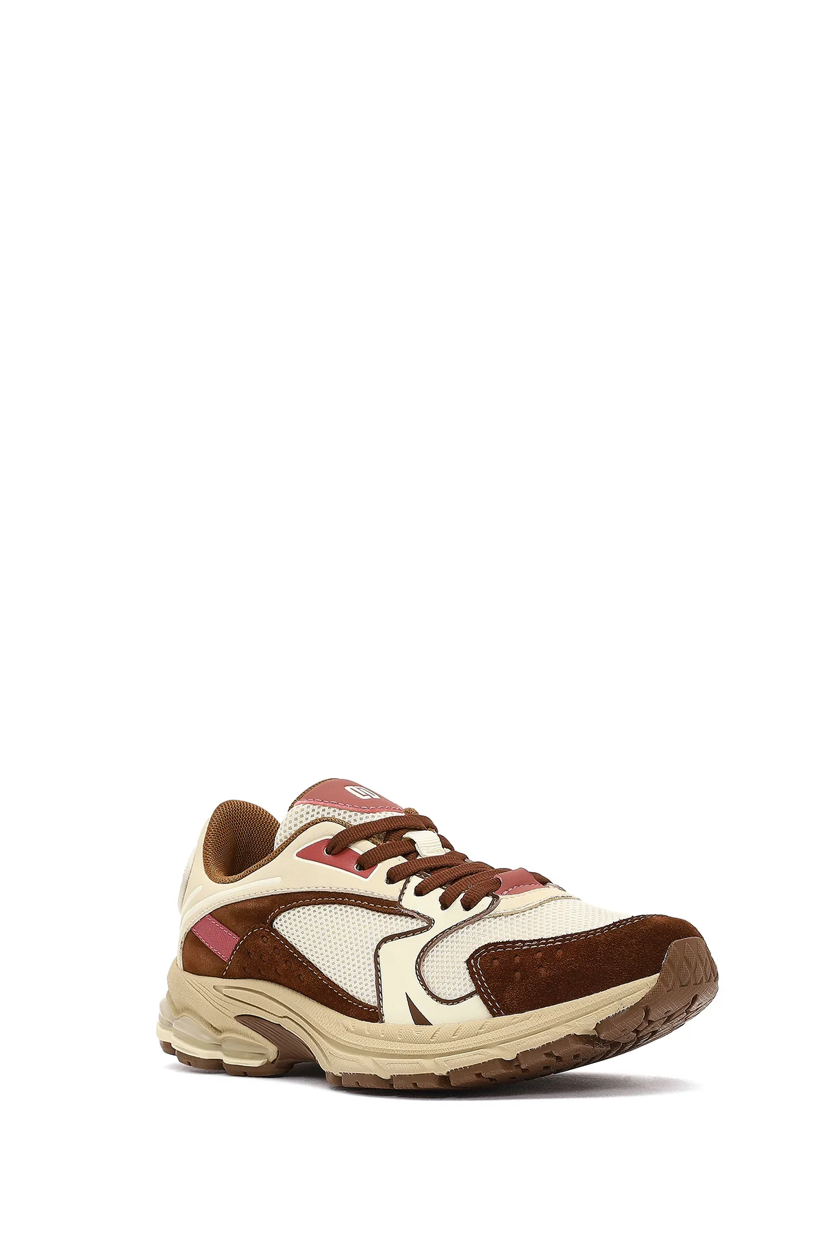 Derimod Studio Kadın Bej Bağcıklı Kalın Tabanlı Sneaker - Image 8