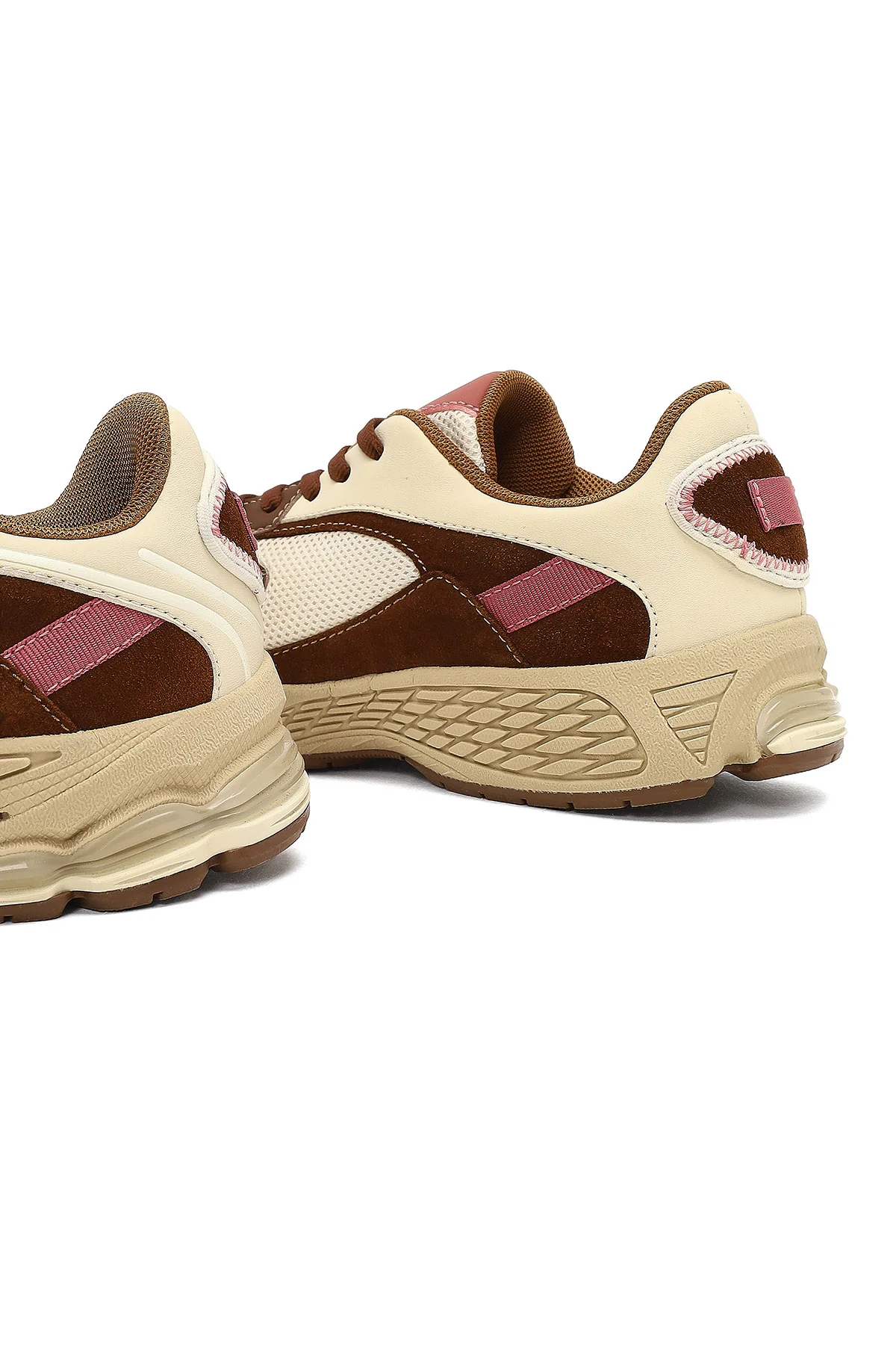 Derimod Studio Kadın Bej Bağcıklı Kalın Tabanlı Sneaker - Image 9