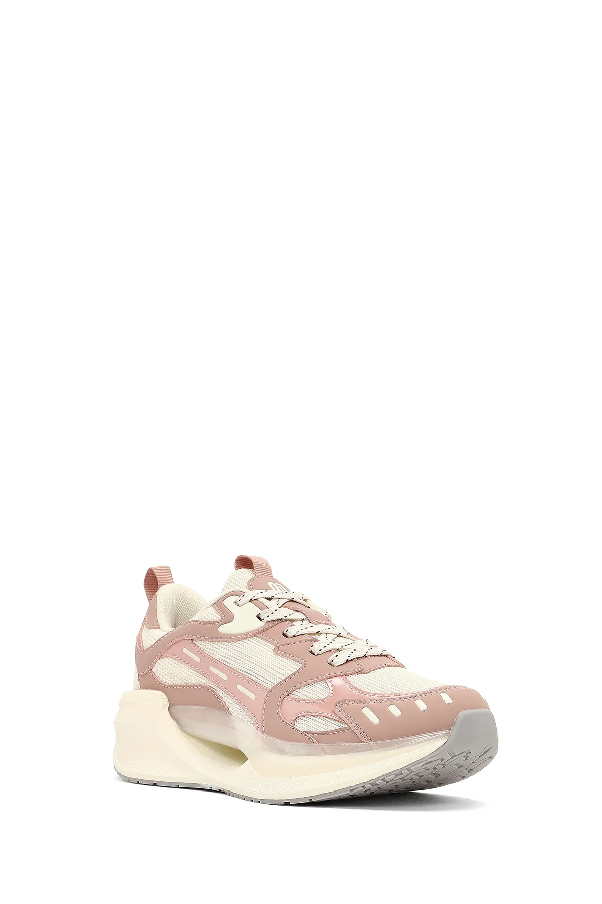 Derimod Studio Kadın Bej Bağcıklı Kalın Tabanlı Sneaker - Image 6