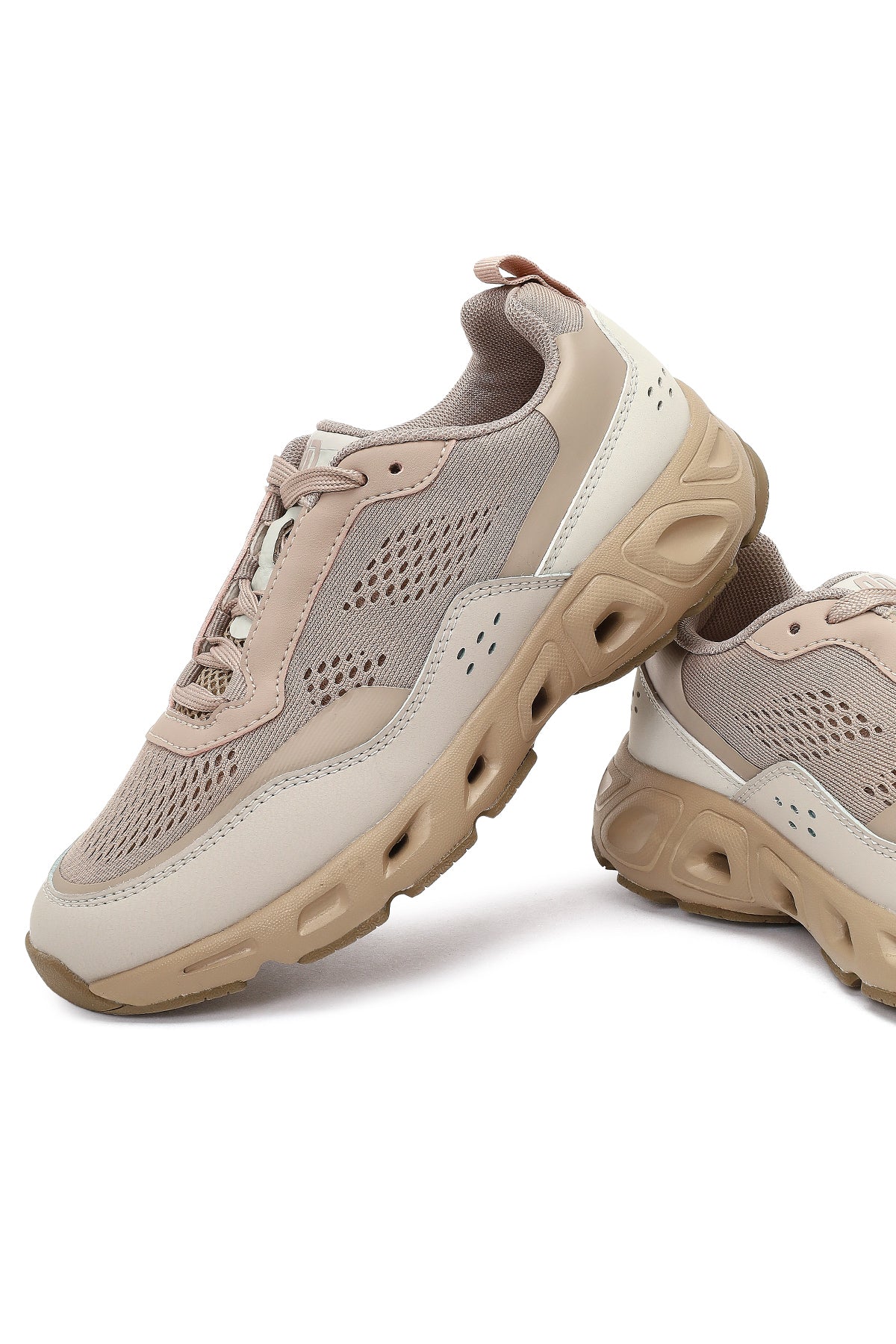Derimod Studio Kadın Bej Bağcıklı Kalın Tabanlı Sneaker - Image 10