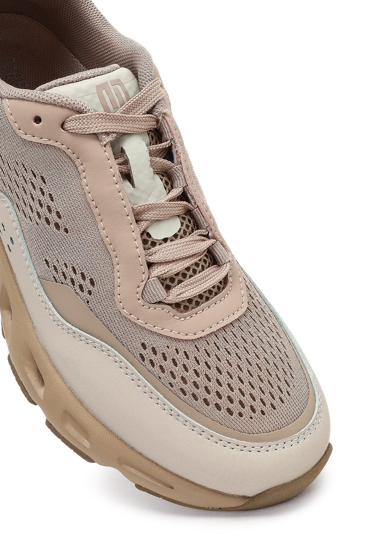 Derimod Studio Kadın Bej Bağcıklı Kalın Tabanlı Sneaker - Image 9