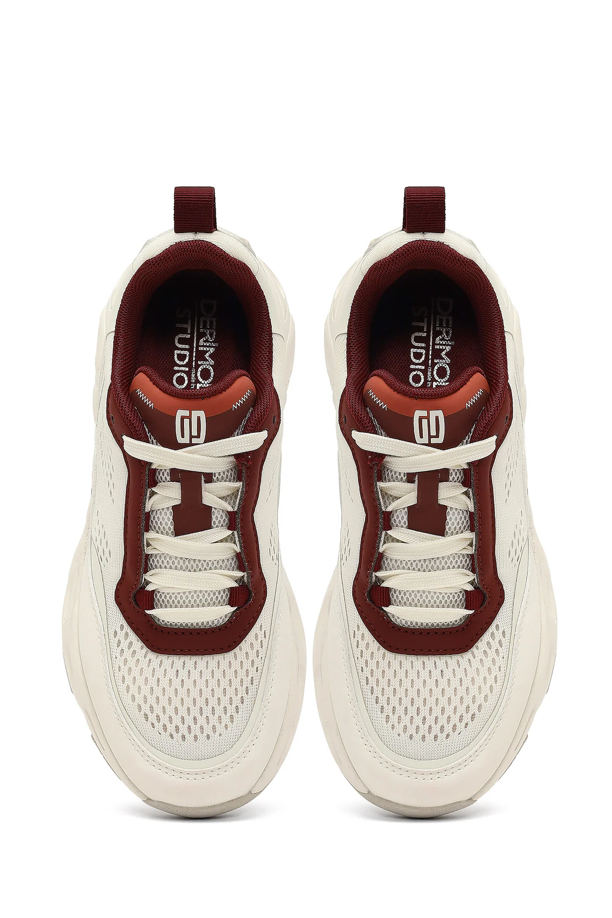 Derimod Studio Kadın Beyaz Bağcıklı Kalın Tabanlı Sneaker - Image 7