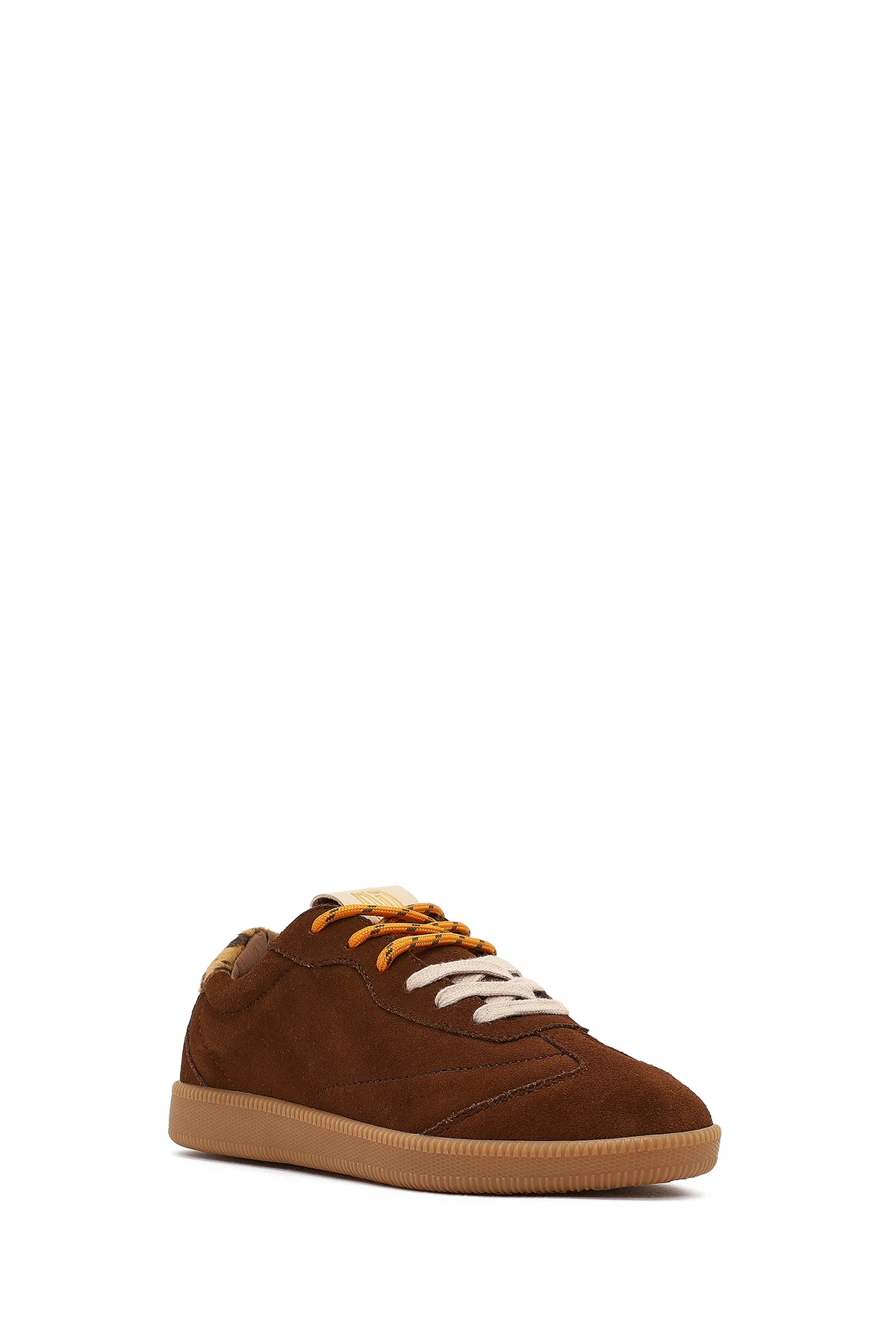 Derimod Studio Kadın Kahverengi Bağcıklı Süet Sneaker - Image 6