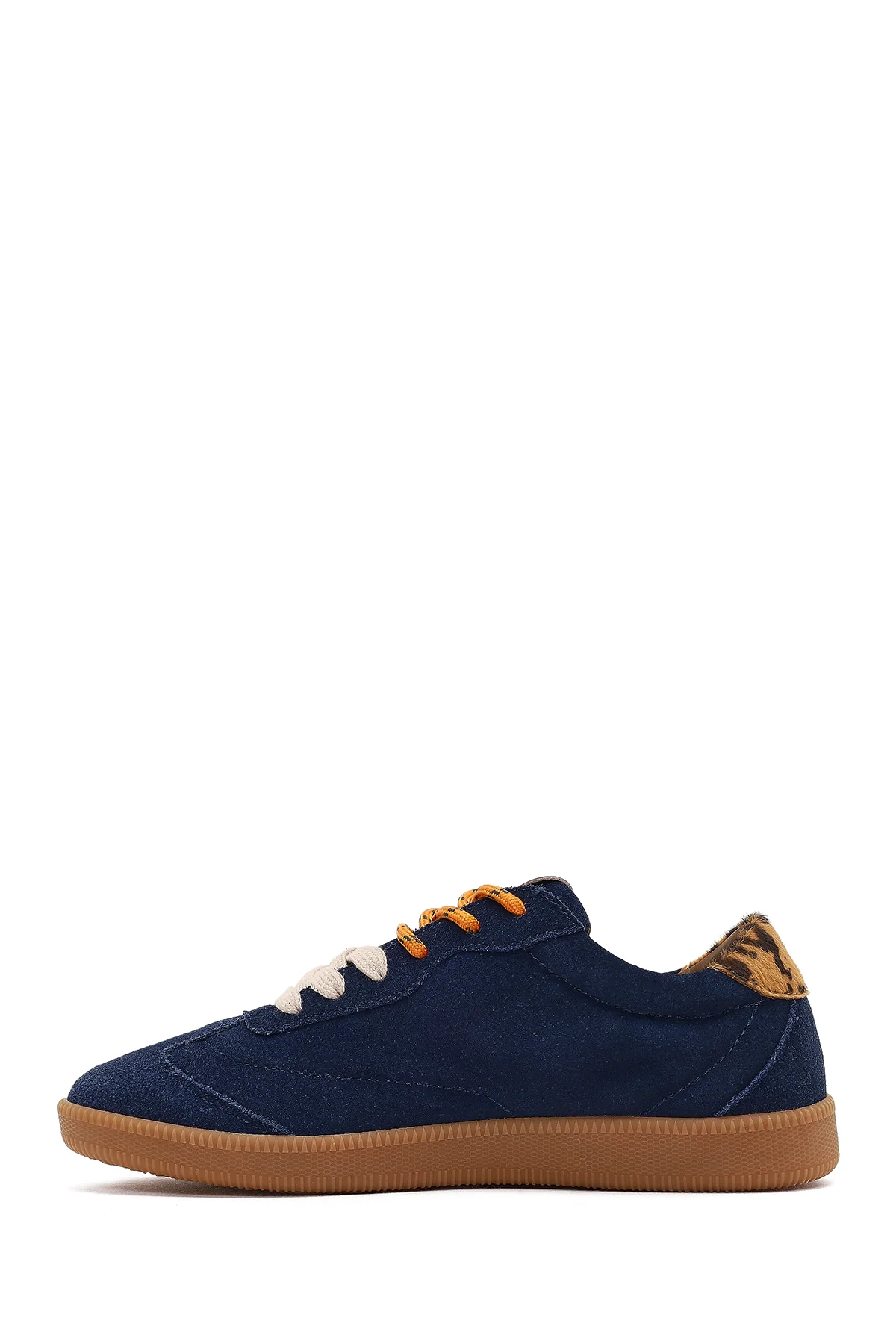 Derimod Studio Kadın Lacivert Bağcıklı Süet Sneaker - Image 2