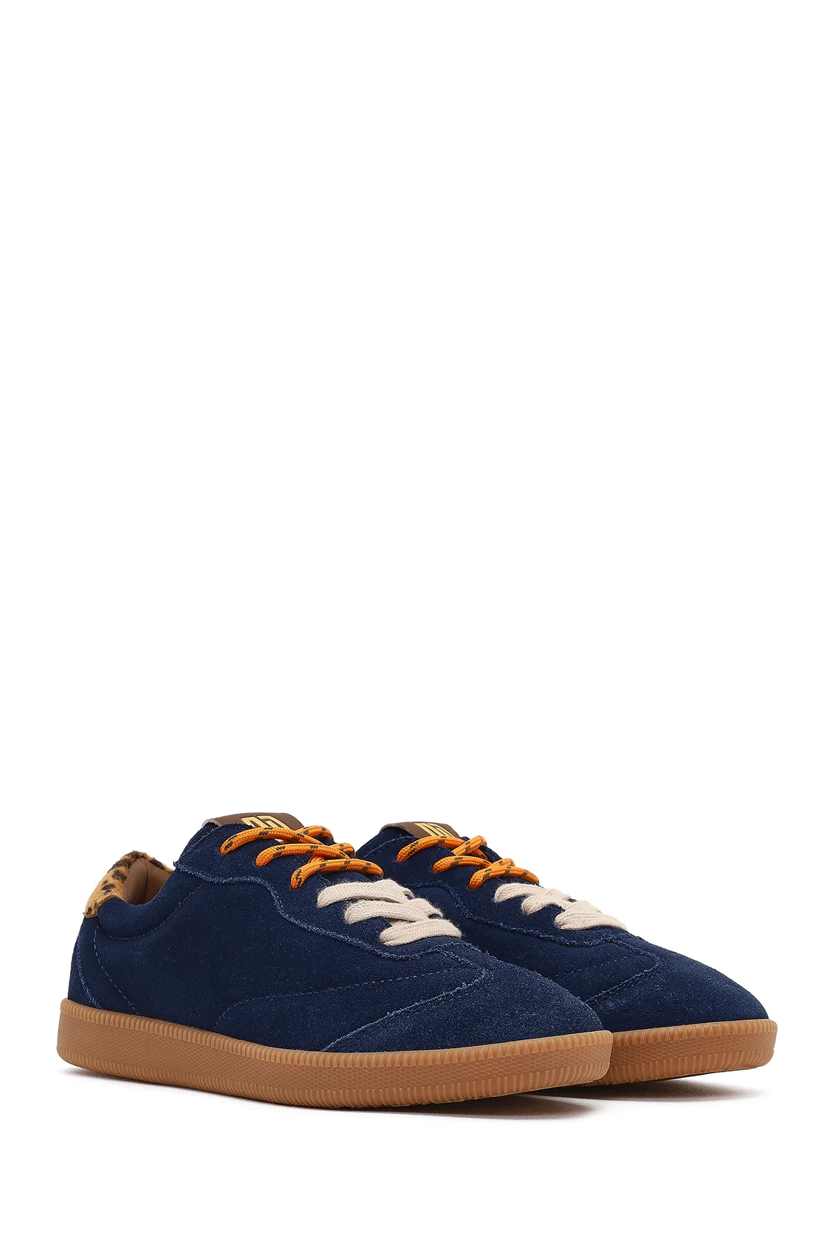 Derimod Studio Kadın Lacivert Bağcıklı Süet Sneaker - Image 3