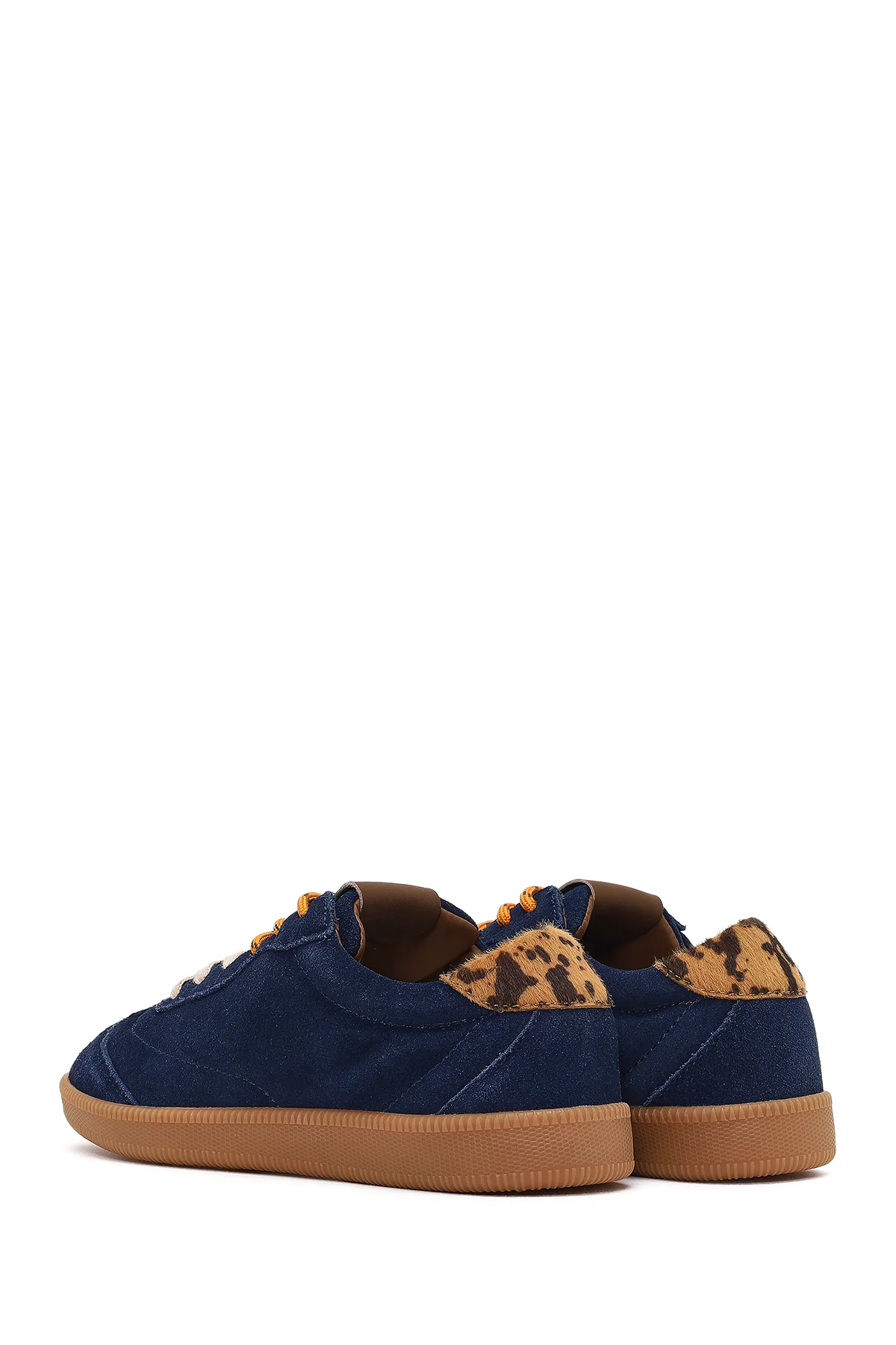 Derimod Studio Kadın Lacivert Bağcıklı Süet Sneaker - Image 5