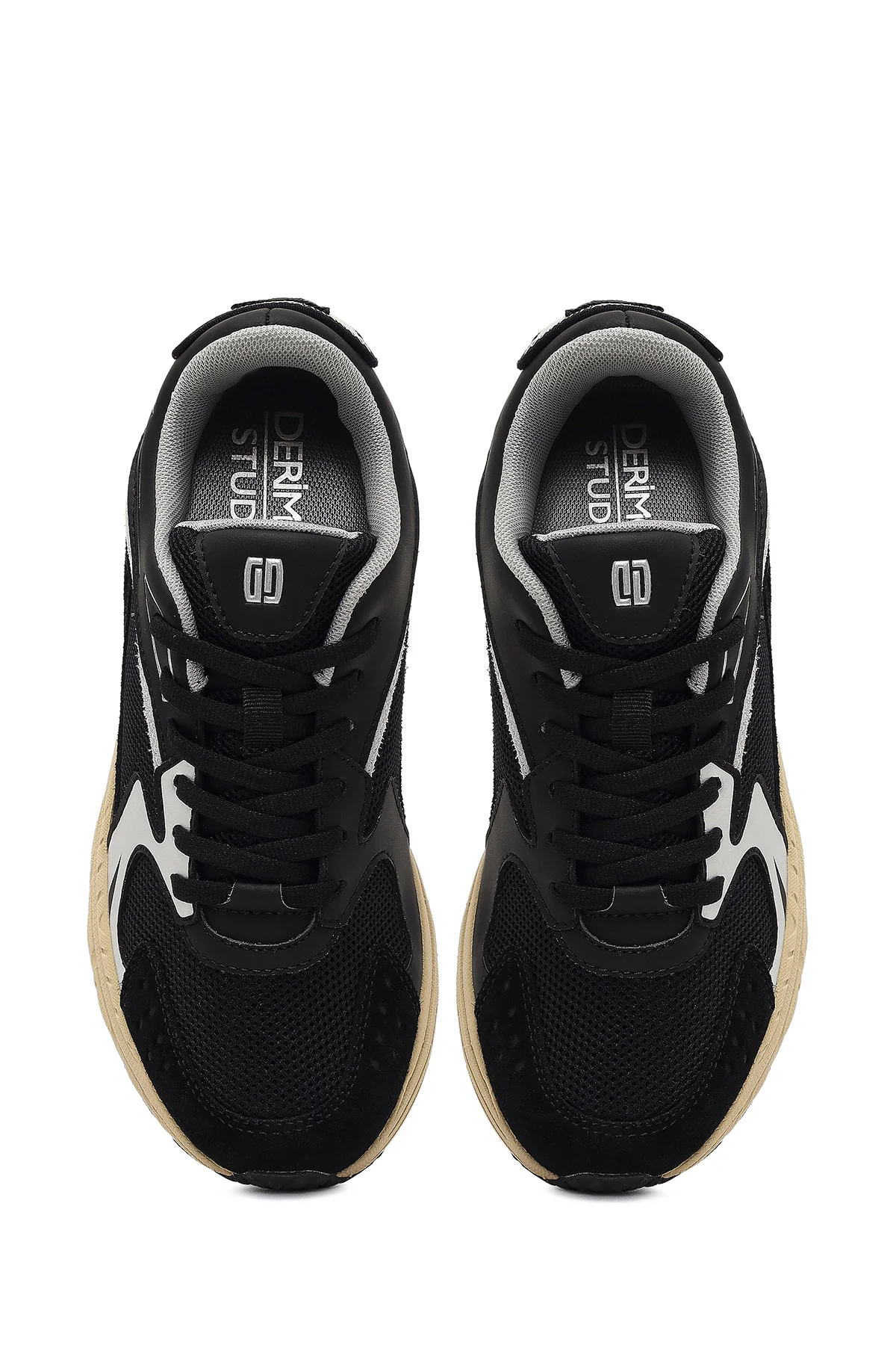 Derimod Studio Kadın Siyah Bağcıklı Kalın Tabanlı Sneaker - Image 7