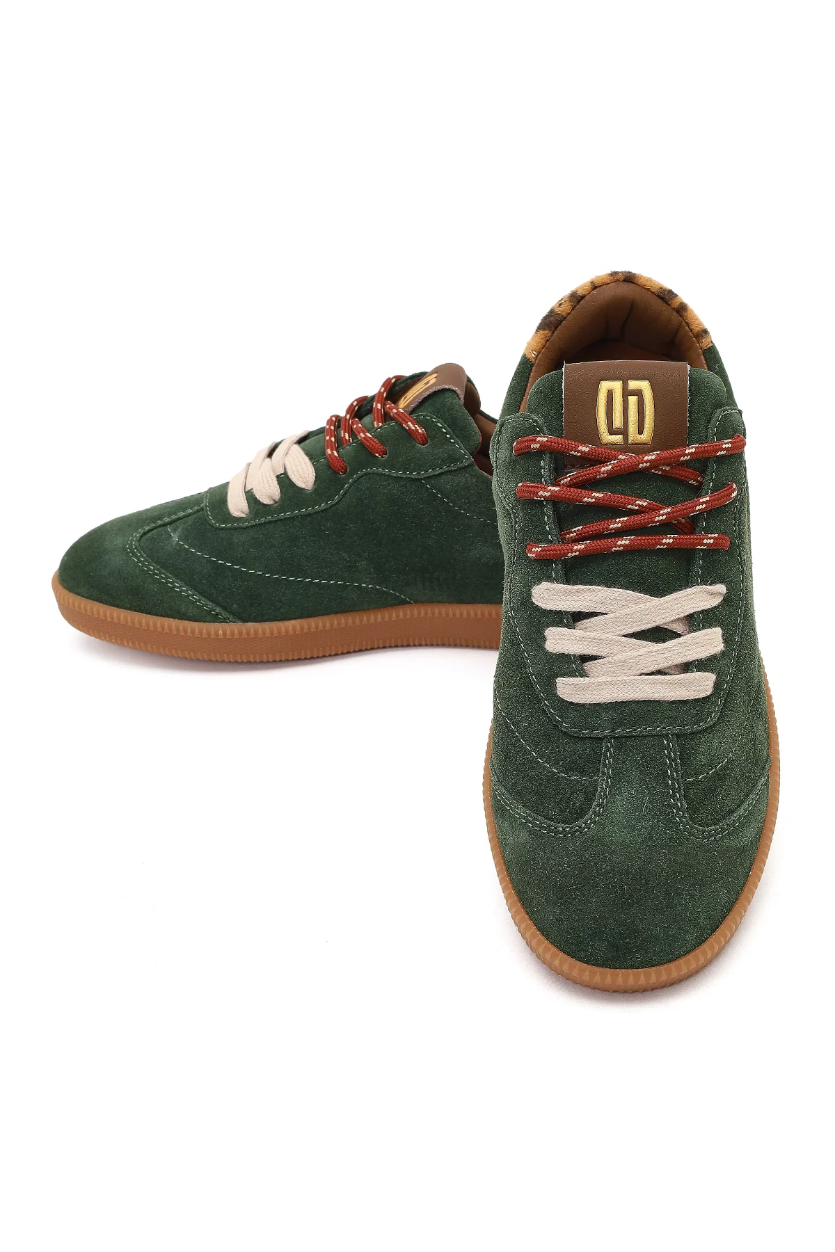 Derimod Studio Kadın Yeşil Bağcıklı Süet Sneaker - Image 11
