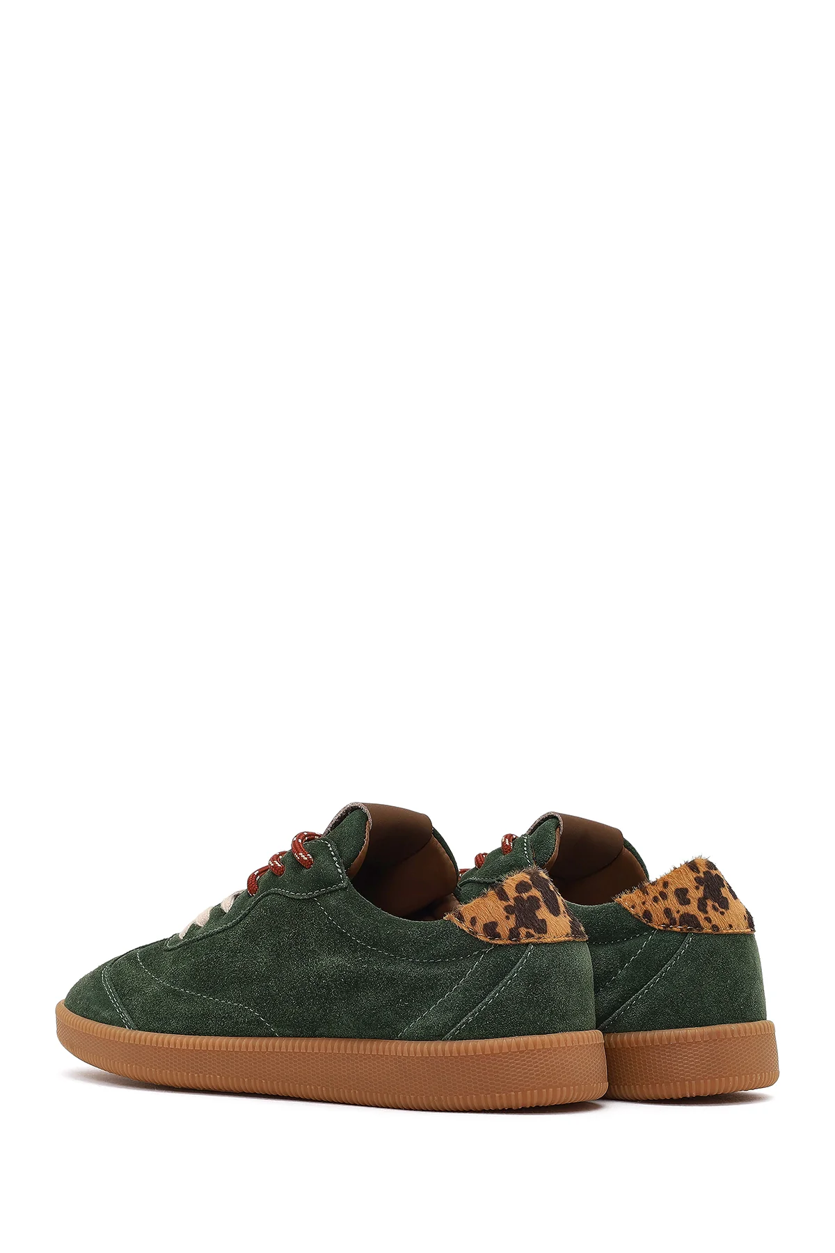 Derimod Studio Kadın Yeşil Bağcıklı Süet Sneaker - Image 5