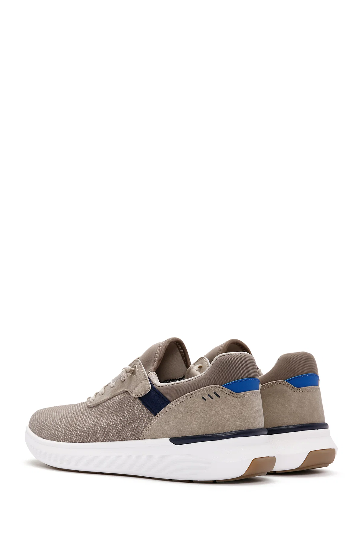 Derimod Zero Erkek Bej Bağcıklı Kalın Tabanlı Kumaş Sneaker - Image 5