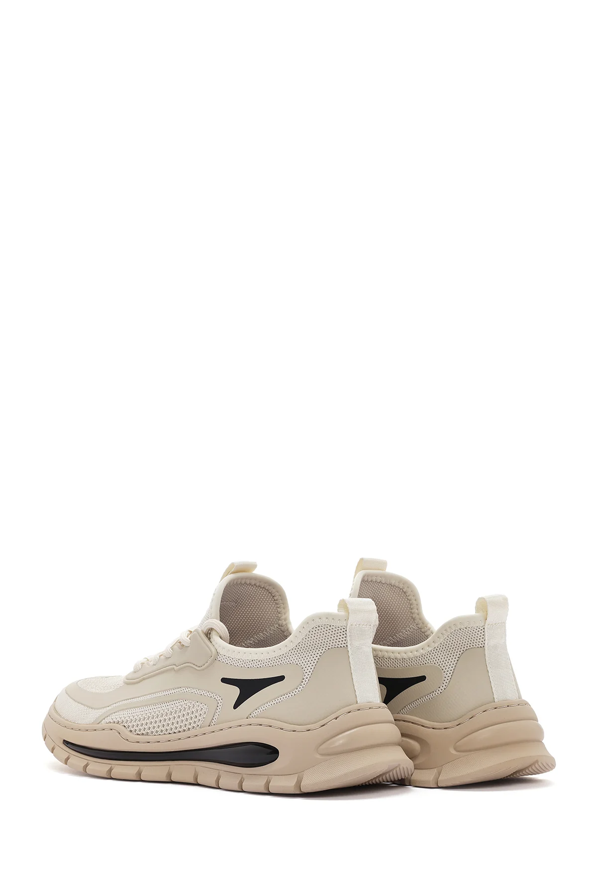 Derimod Zero Erkek Bej Bağcıklı Kalın Tabanlı Kumaş Sneaker - Image 6