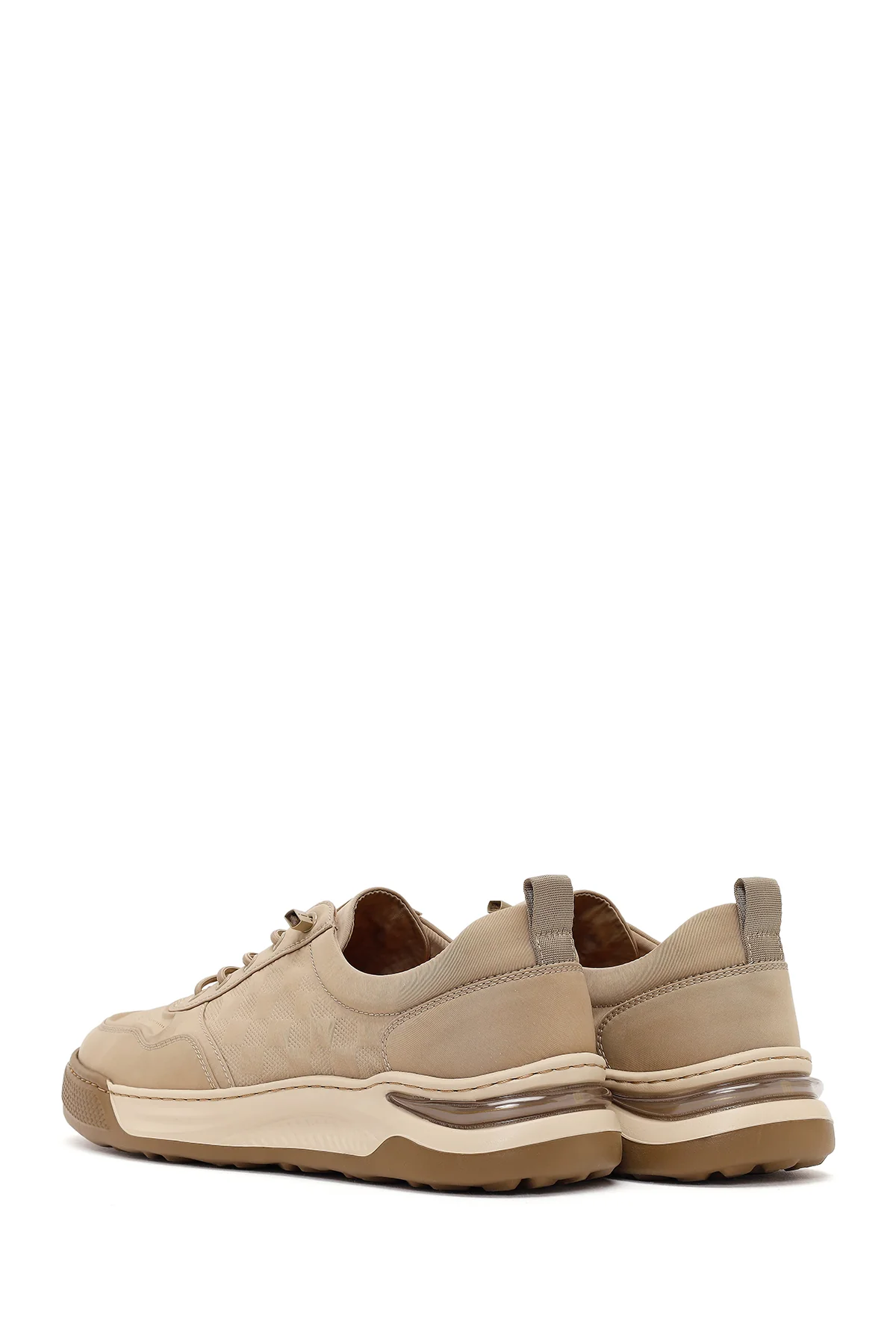 Derimod Zero Erkek Bej Bağcıklı Kalın Tabanlı Kumaş Sneaker - Image 6