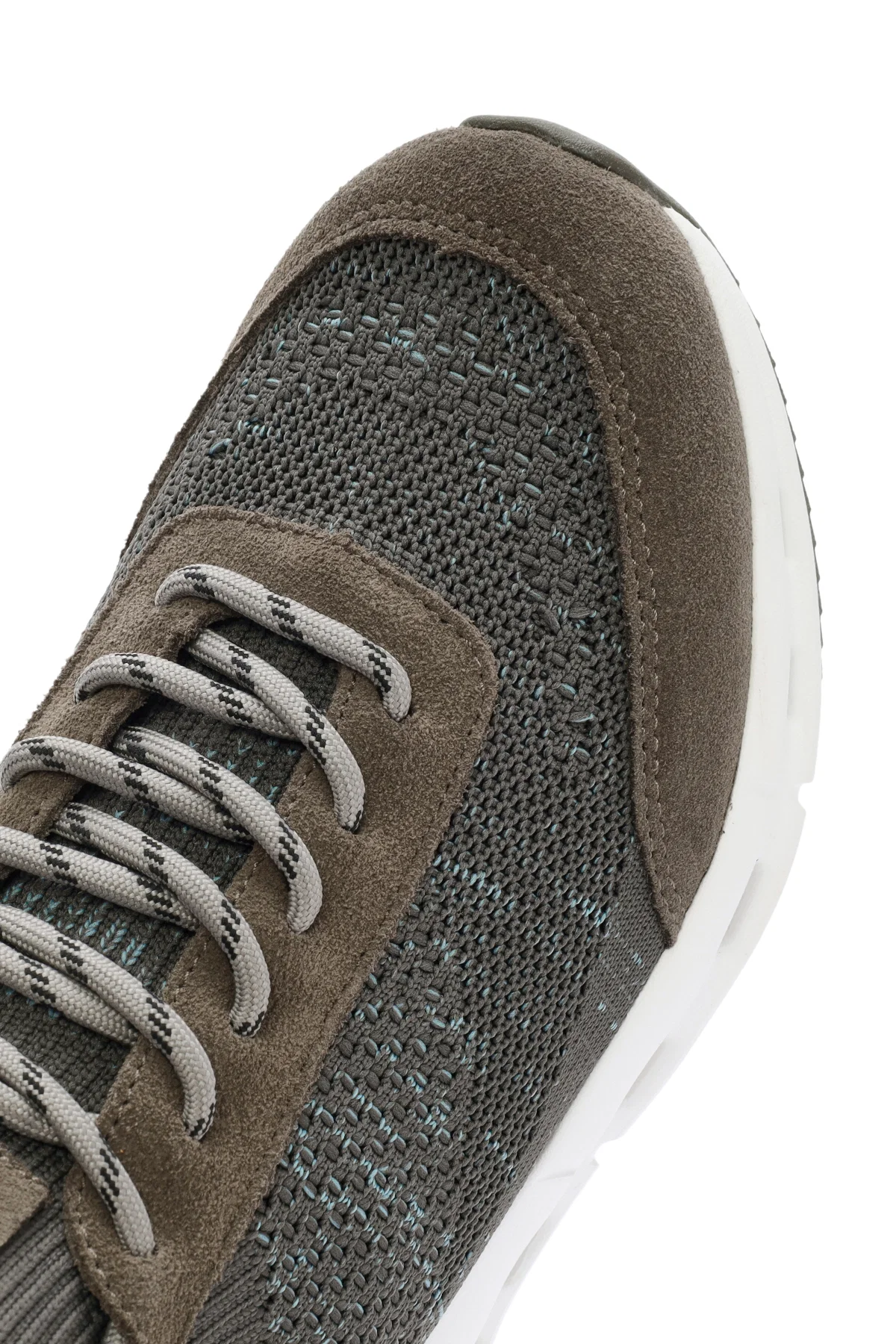 Derimod Zero Erkek Bej Kalın Tabanlı Bağcıklı Kumaş Sneaker - Image 8