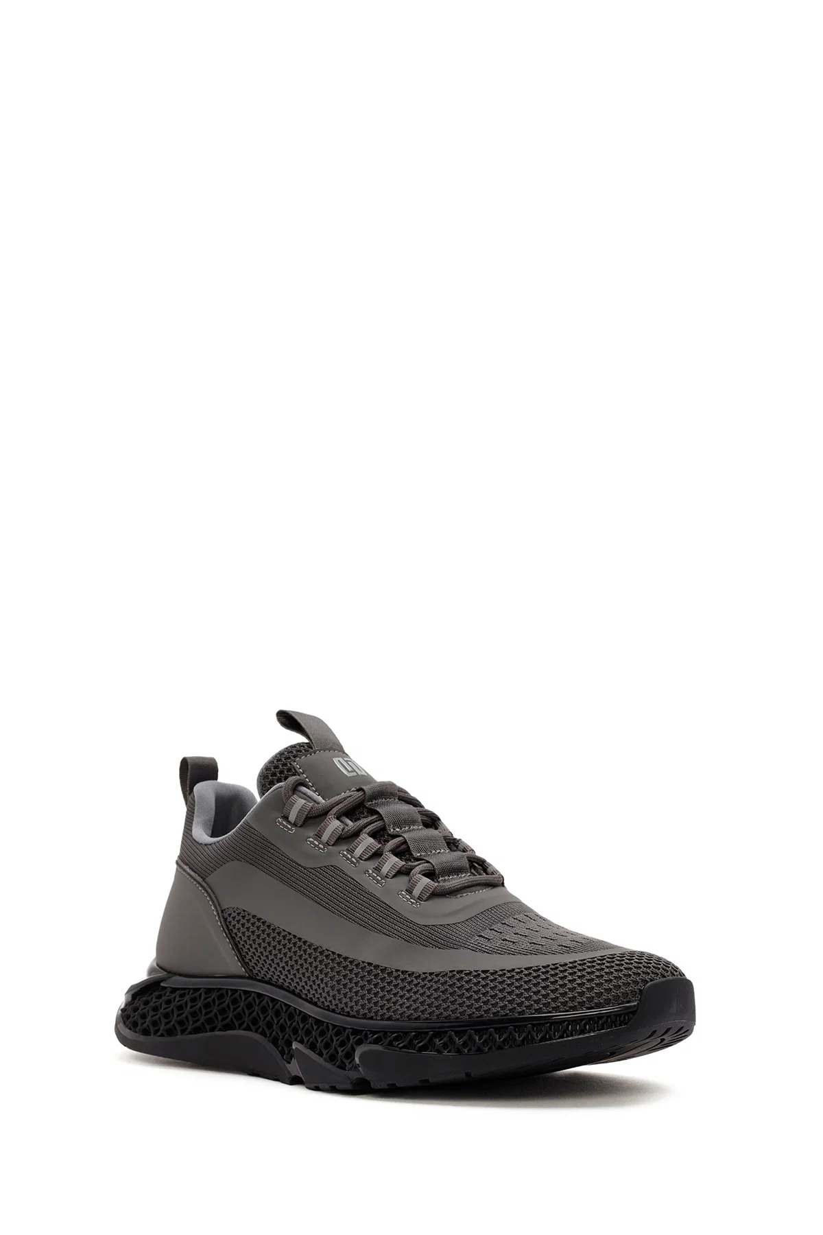 Derimod Zero Erkek Gri Kalın Tabanlı Bağcıklı Kumaş Sneaker - Image 6