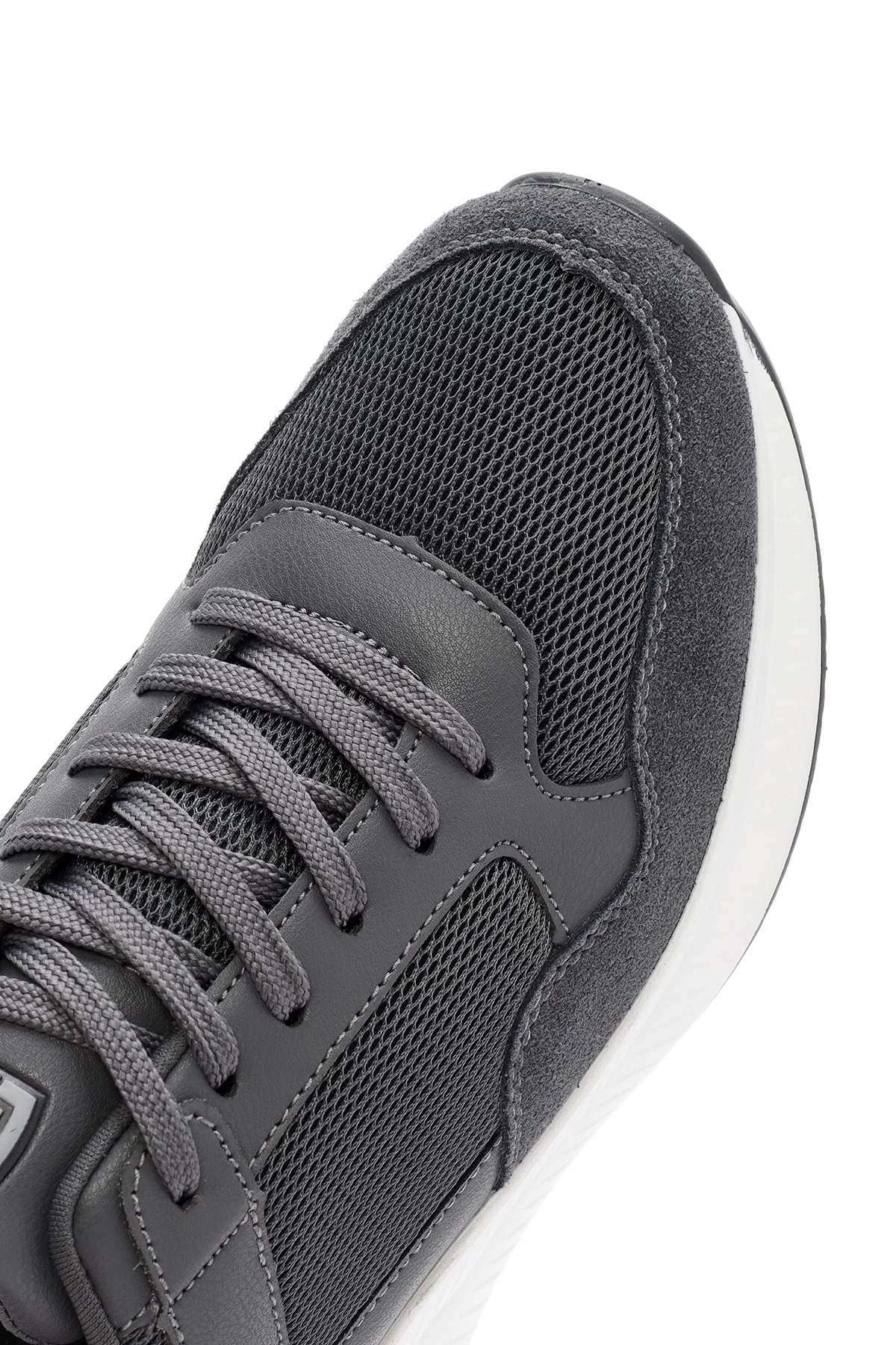 Derimod Zero Erkek Gri Kalın Tabanlı Bağcıklı Kumaş Sneaker - Image 11