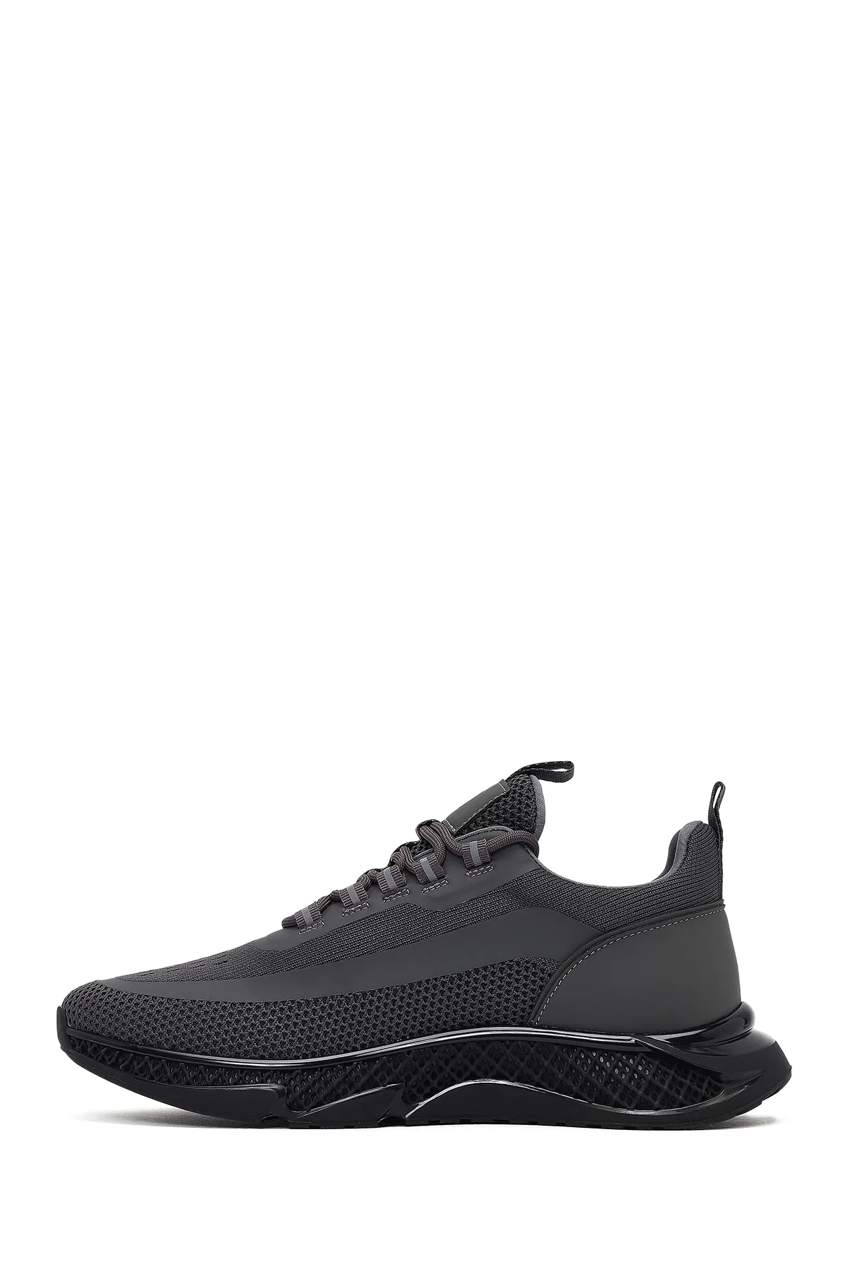 Derimod Zero Erkek Gri Kalın Tabanlı Bağcıklı Kumaş Sneaker - Image 2