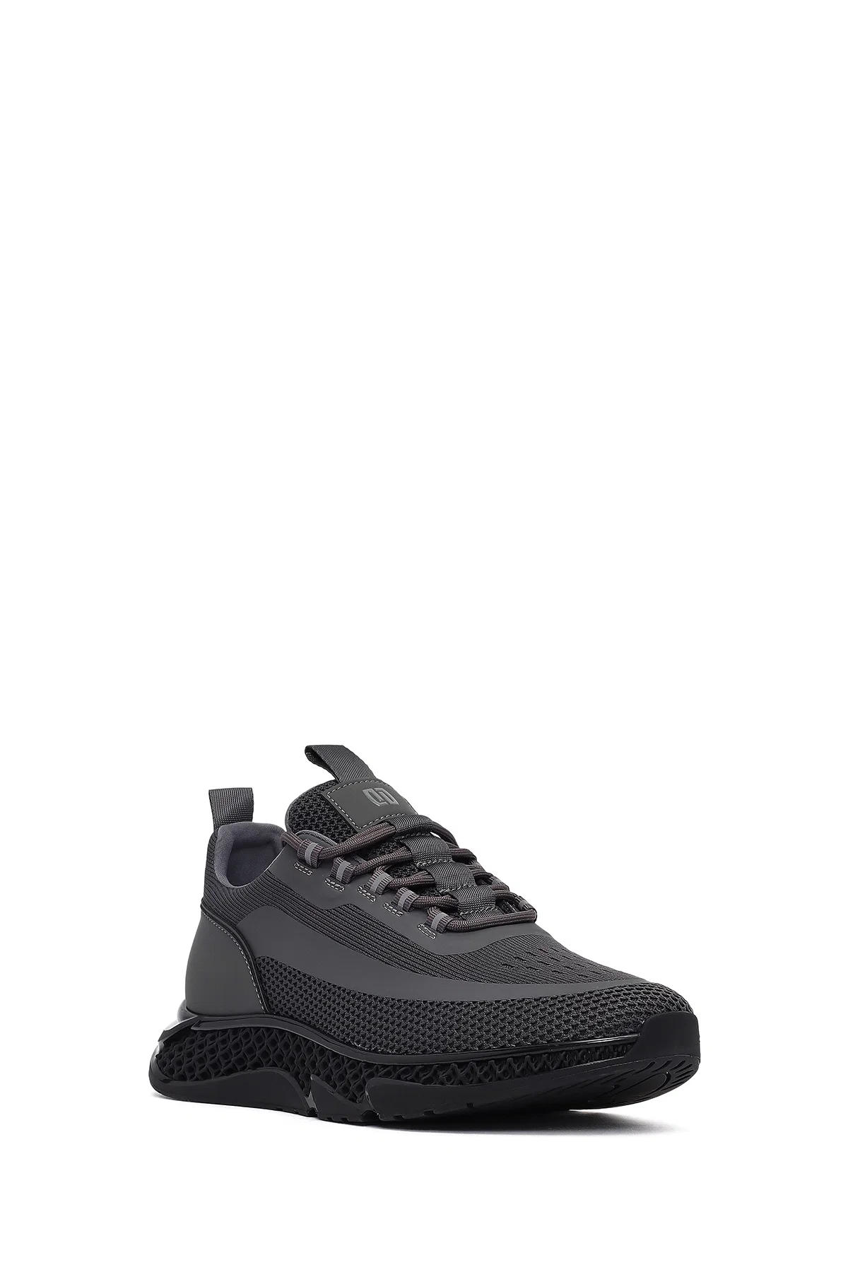Derimod Zero Erkek Gri Kalın Tabanlı Bağcıklı Kumaş Sneaker - Image 6