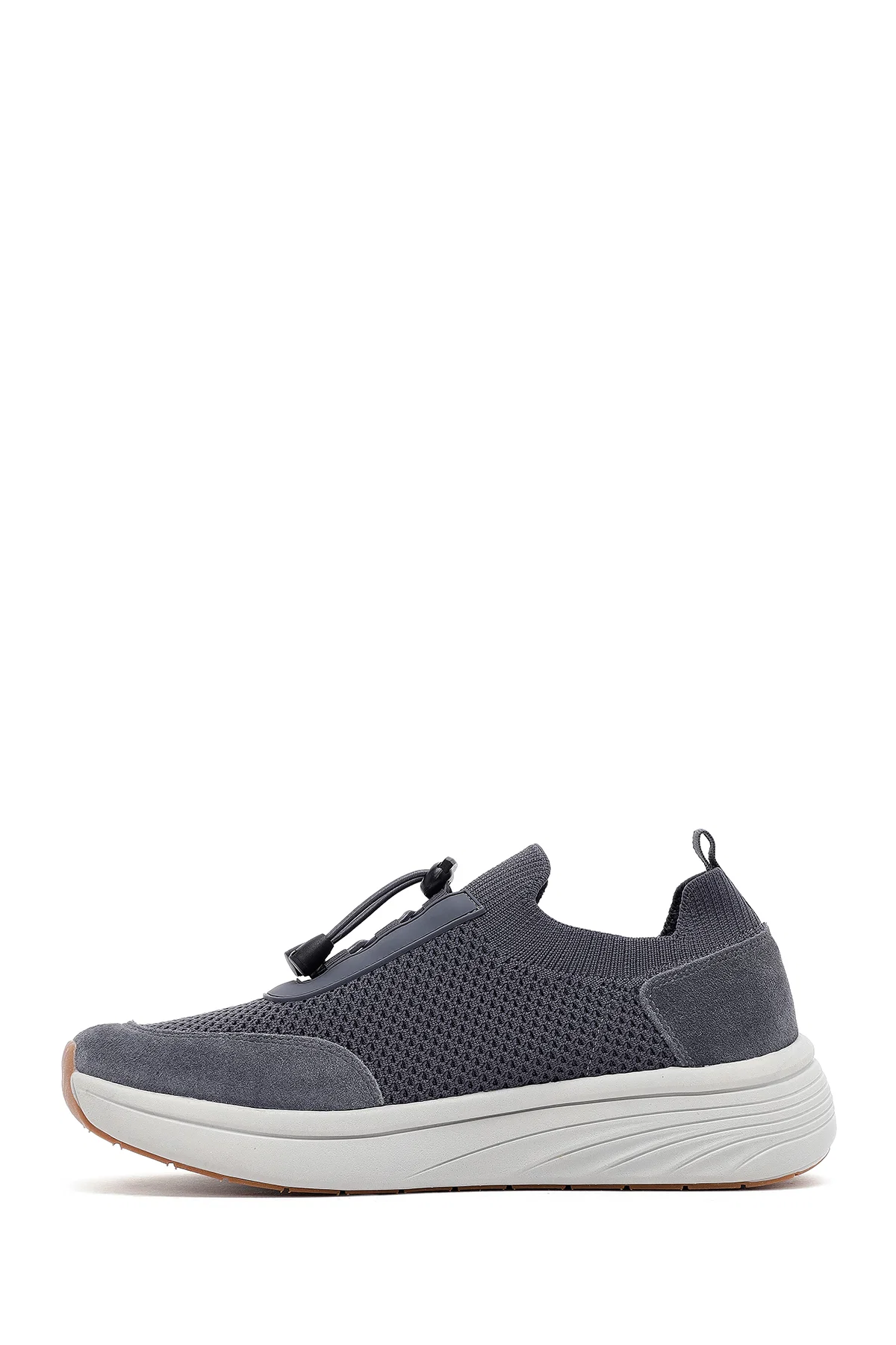 Derimod Zero Erkek Gri Kalın Tabanlı Kumaş Sneaker - Image 2