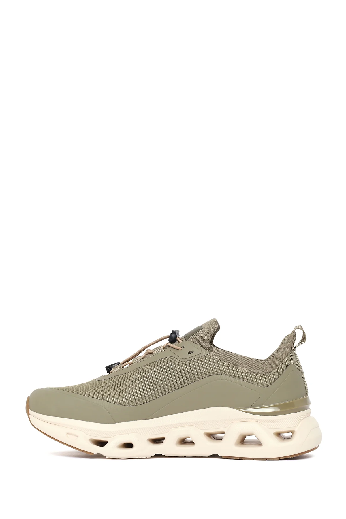 Derimod Zero Erkek Haki Kalın Tabanlı Bağcıklı Kumaş Sneaker - Image 3