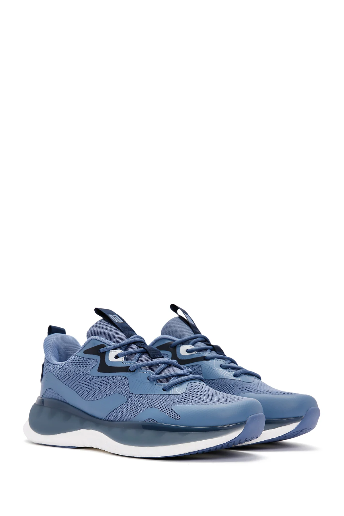 Derimod Zero Erkek Mavi Bağcıklı Kalın Tabanlı Kumaş Sneaker - Image 4