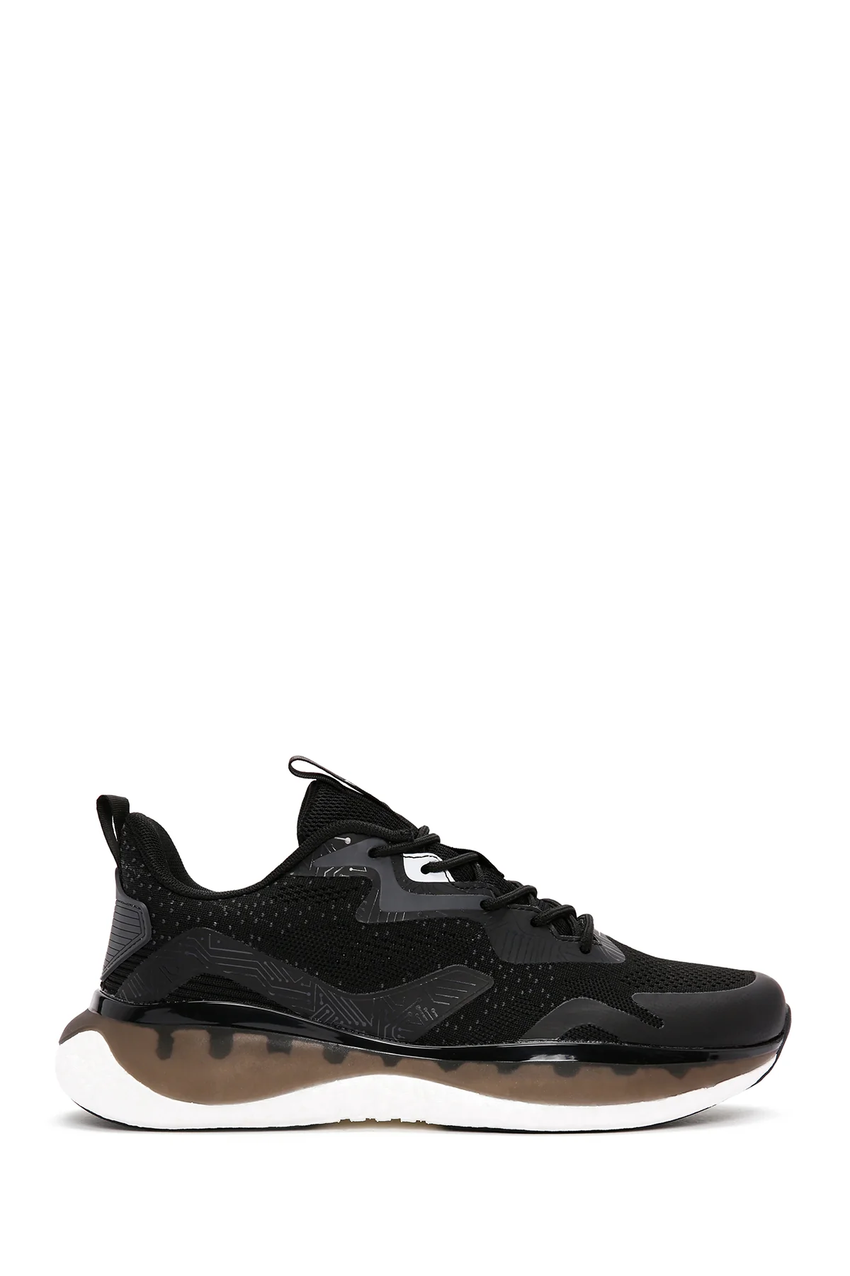 Derimod Zero Erkek Siyah Bağcıklı Kalın Tabanlı Kumaş Sneaker - Image 2