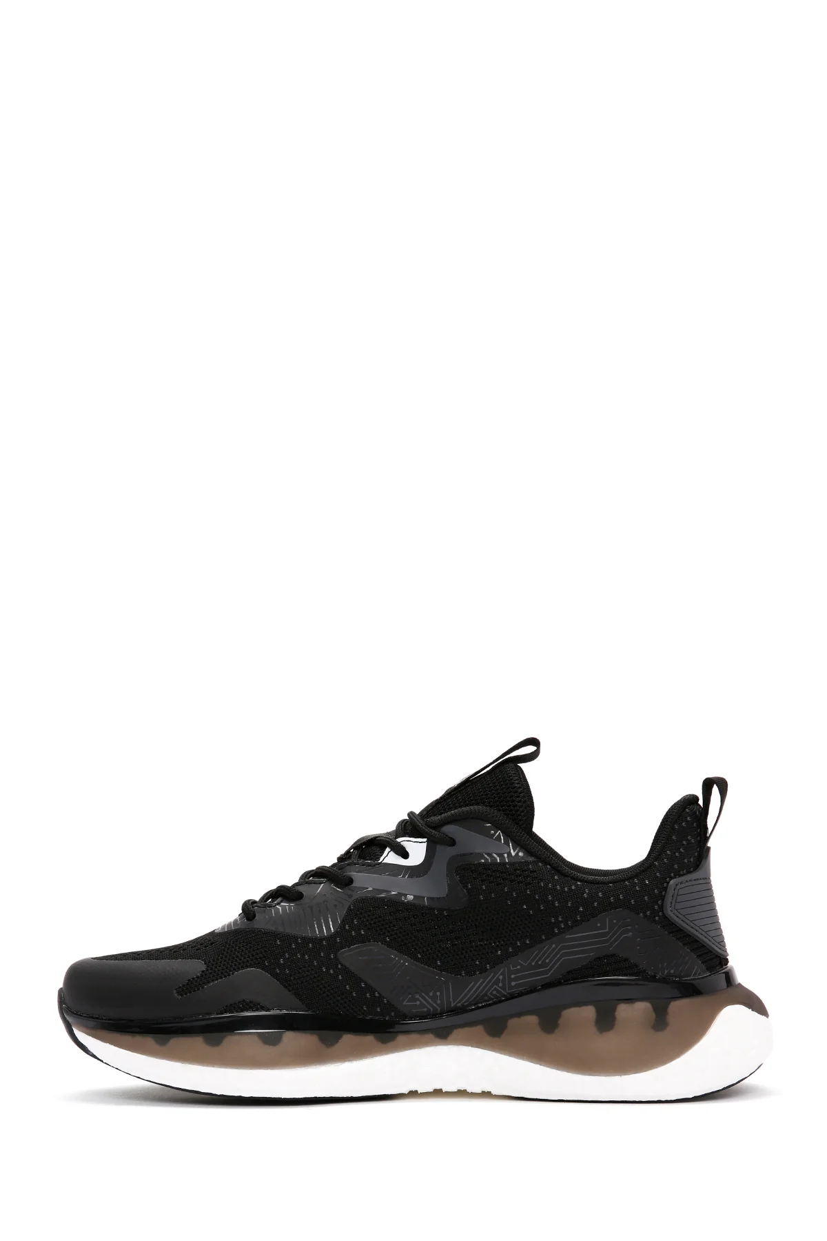 Derimod Zero Erkek Siyah Bağcıklı Kalın Tabanlı Kumaş Sneaker - Image 3