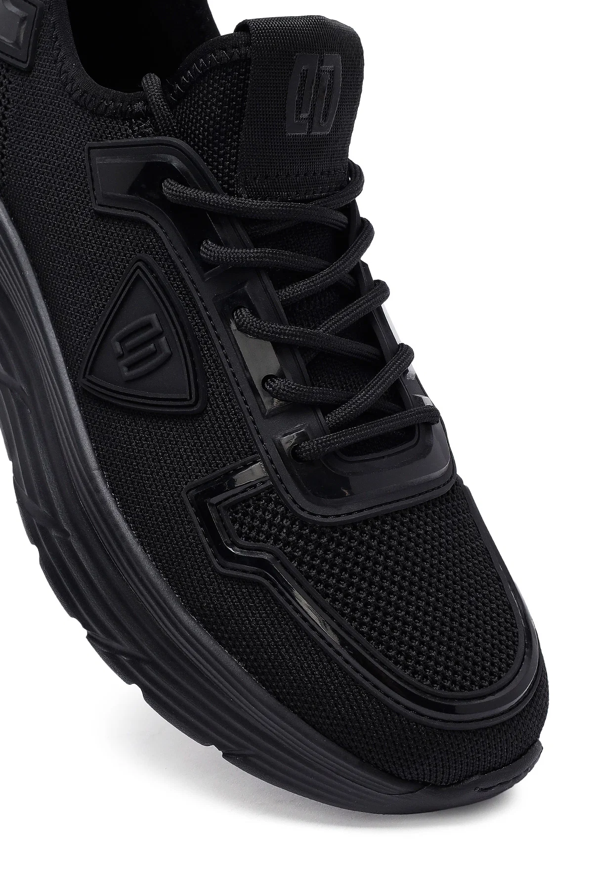 Derimod Zero Erkek Siyah Bağcıklı Kalın Tabanlı Kumaş Sneaker - Image 10