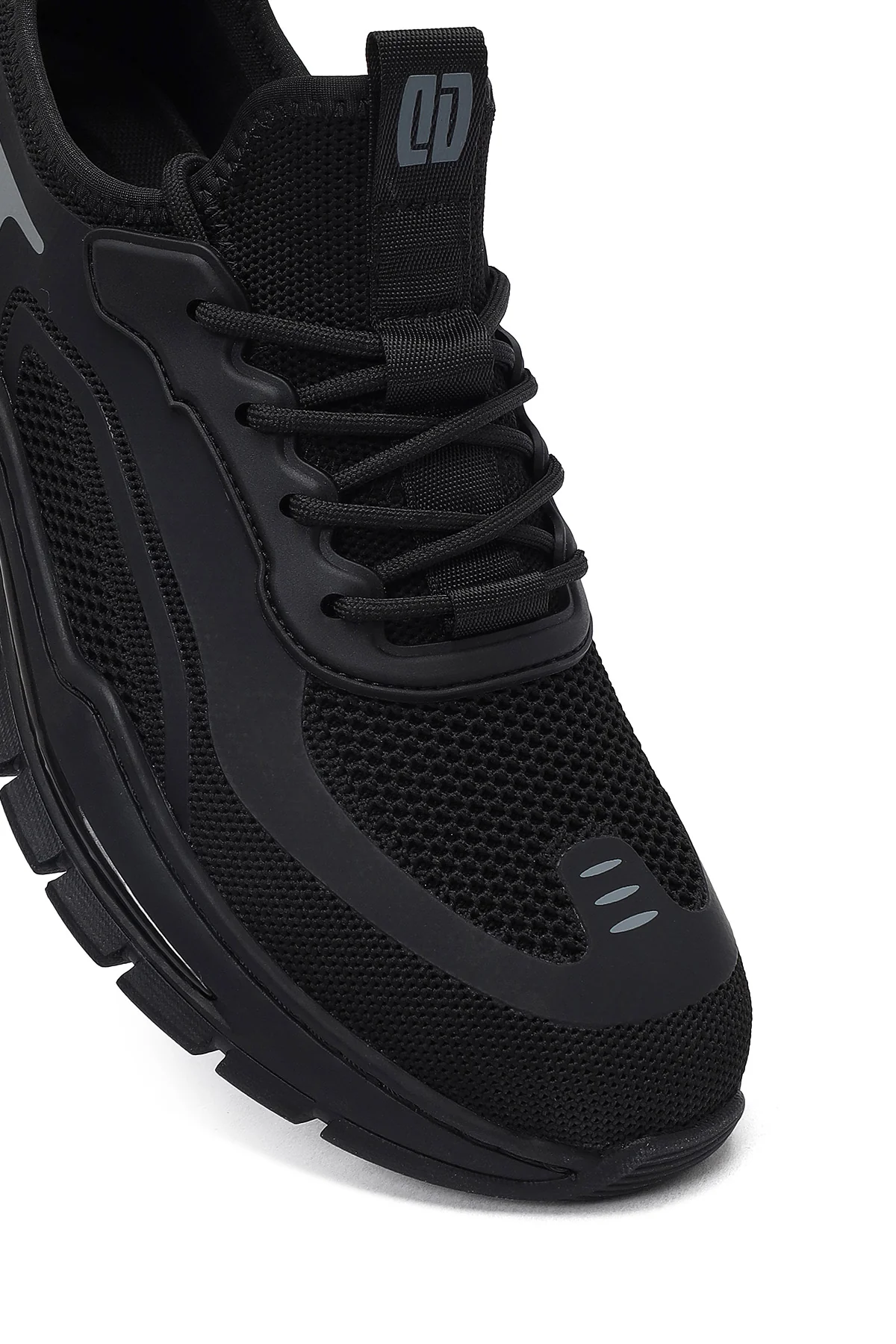 Derimod Zero Erkek Siyah Bağcıklı Kalın Tabanlı Kumaş Sneaker - Image 9