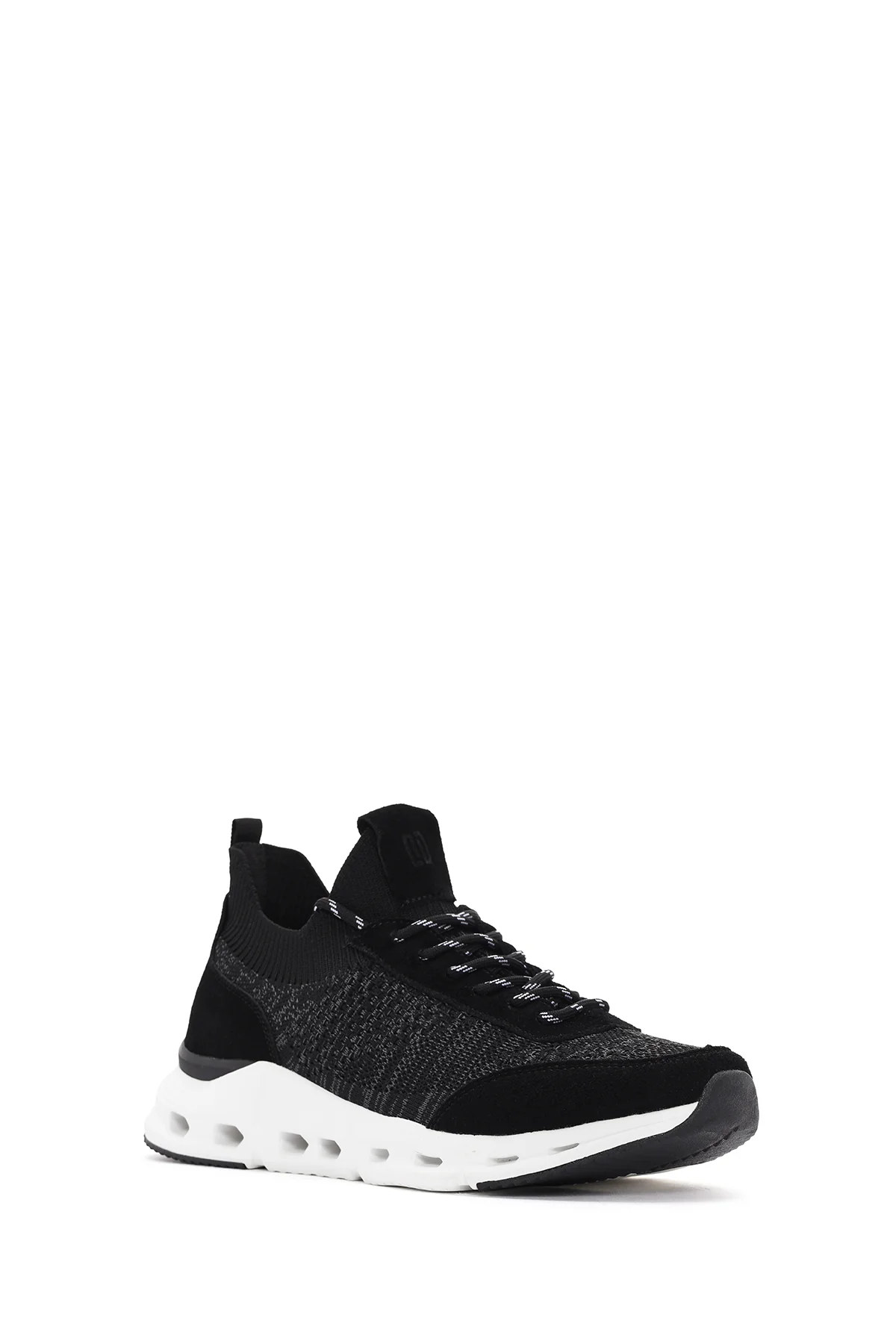 Derimod Zero Erkek Siyah Kalın Tabanlı Bağcıklı Kumaş Sneaker - Image 6