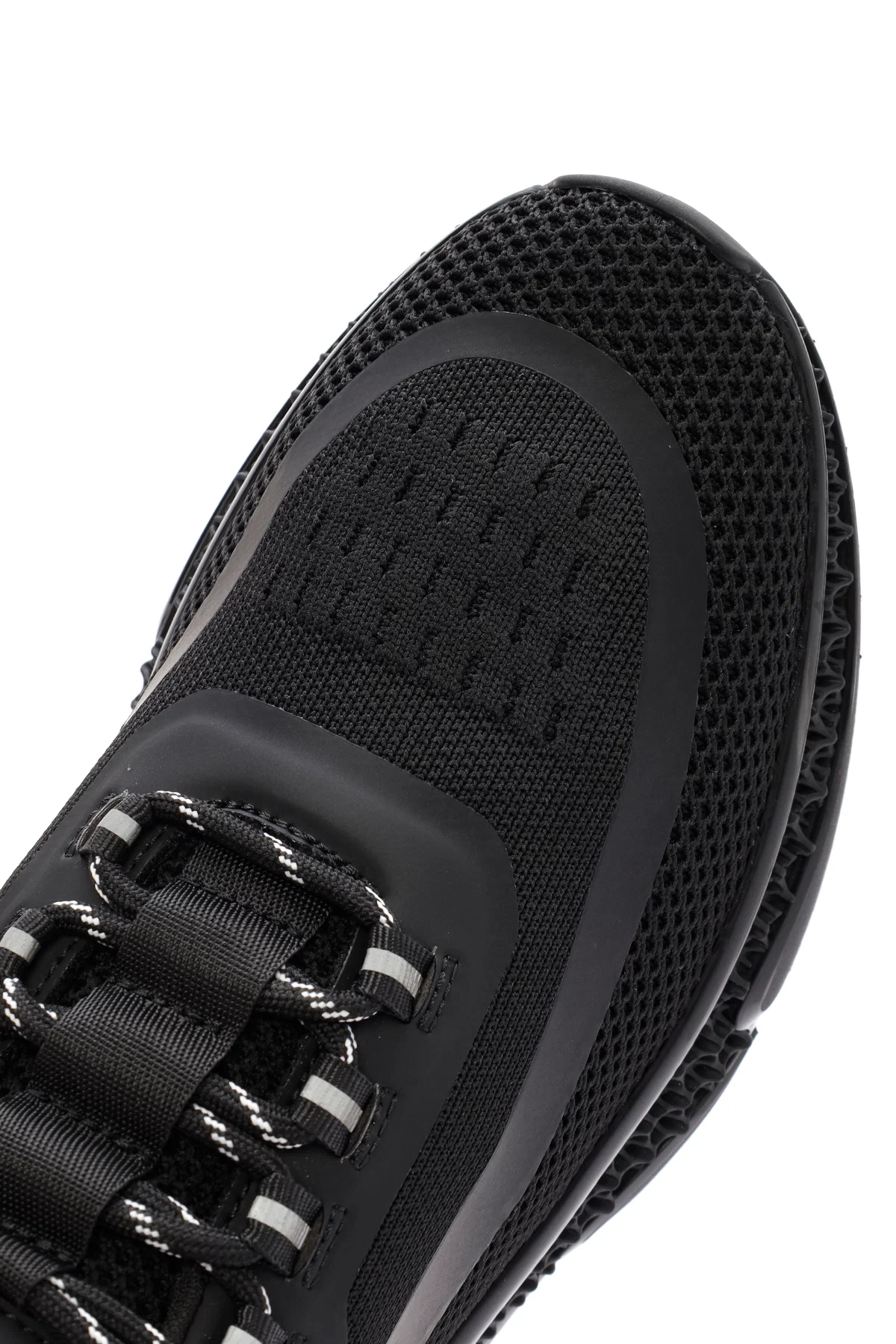 Derimod Zero Erkek Siyah Kalın Tabanlı Bağcıklı Kumaş Sneaker - Image 10