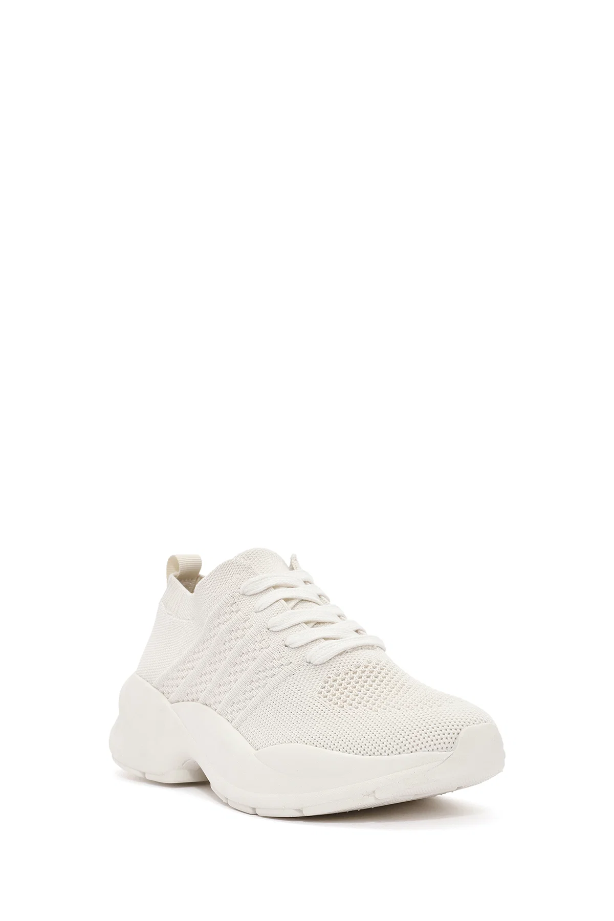 Derimod Zero Kadın Bej Bağcıklı Kalın Tabanlı Sneaker - Image 6