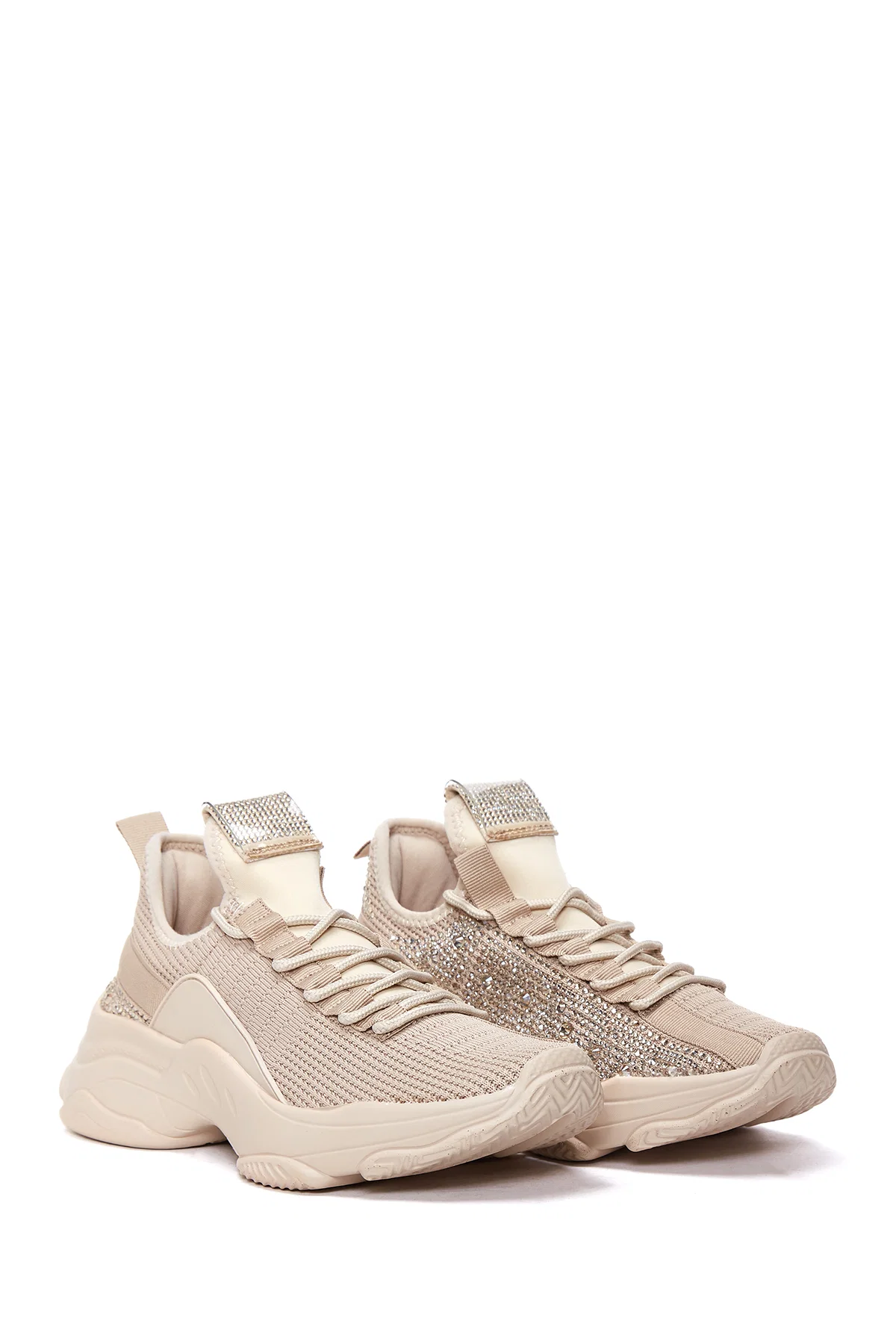 Derimod Zero Kadın Bej Bağcıklı Taş Detaylı Sneaker - Image 3