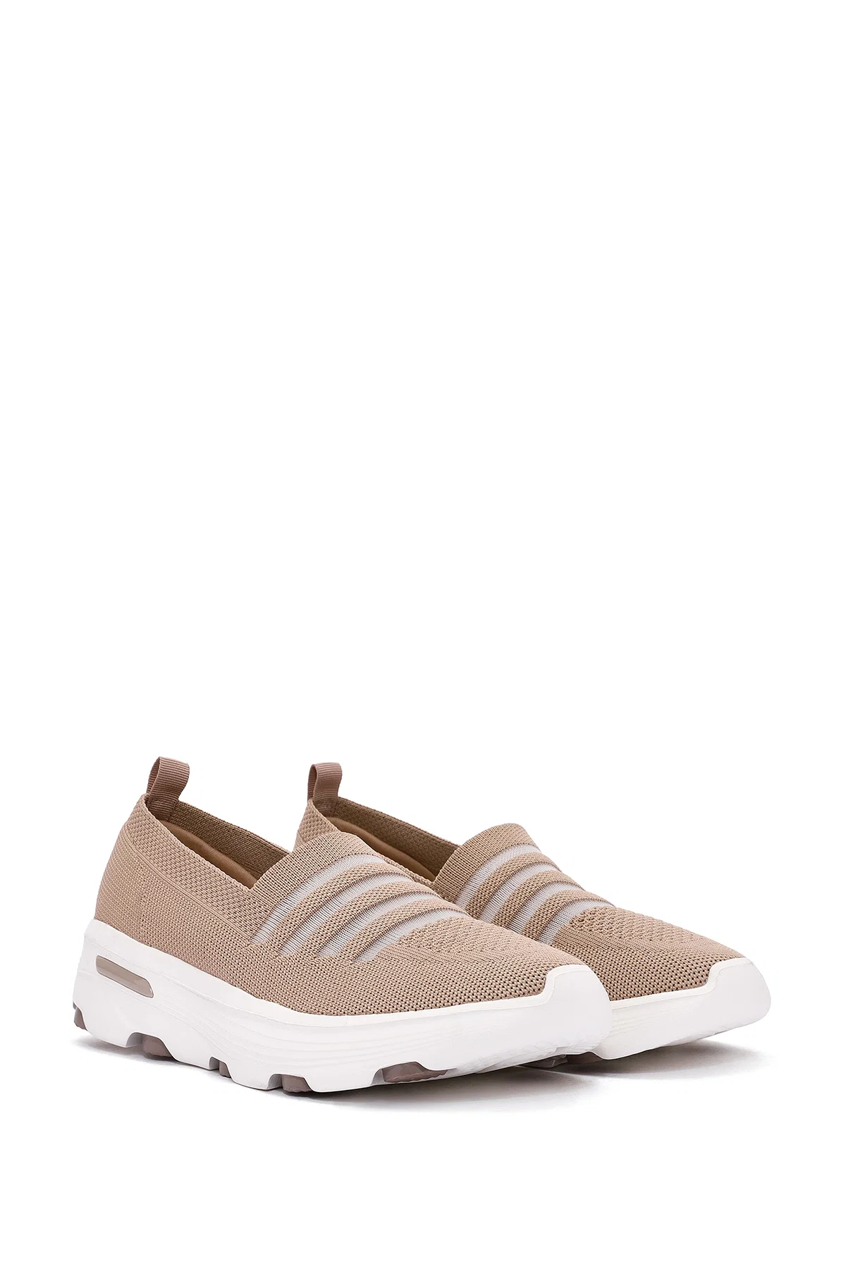 Derimod Zero Kadın Bej Kumaş Casual Sneaker - Image 3