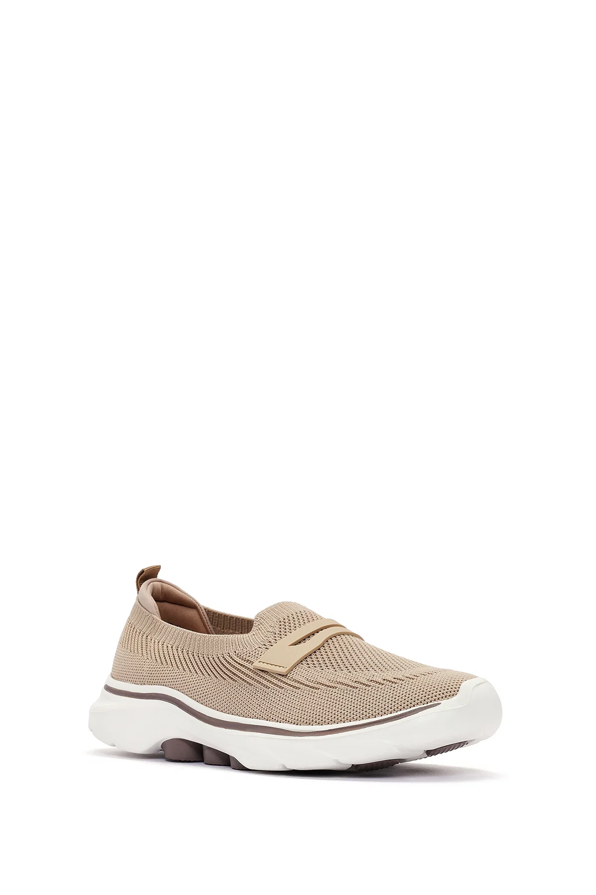 Derimod Zero Kadın Bej Kumaş Kalın Tabanlı Sneaker - Image 6